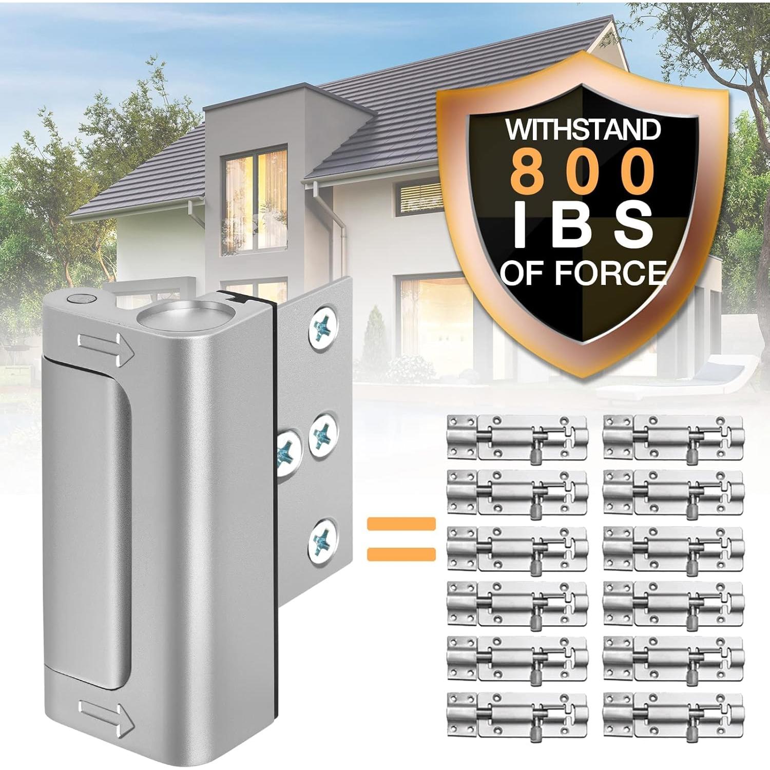 Cerradura de Seguridad WINONLY 3 Paquetes Refuerzo Metal 800 lbs