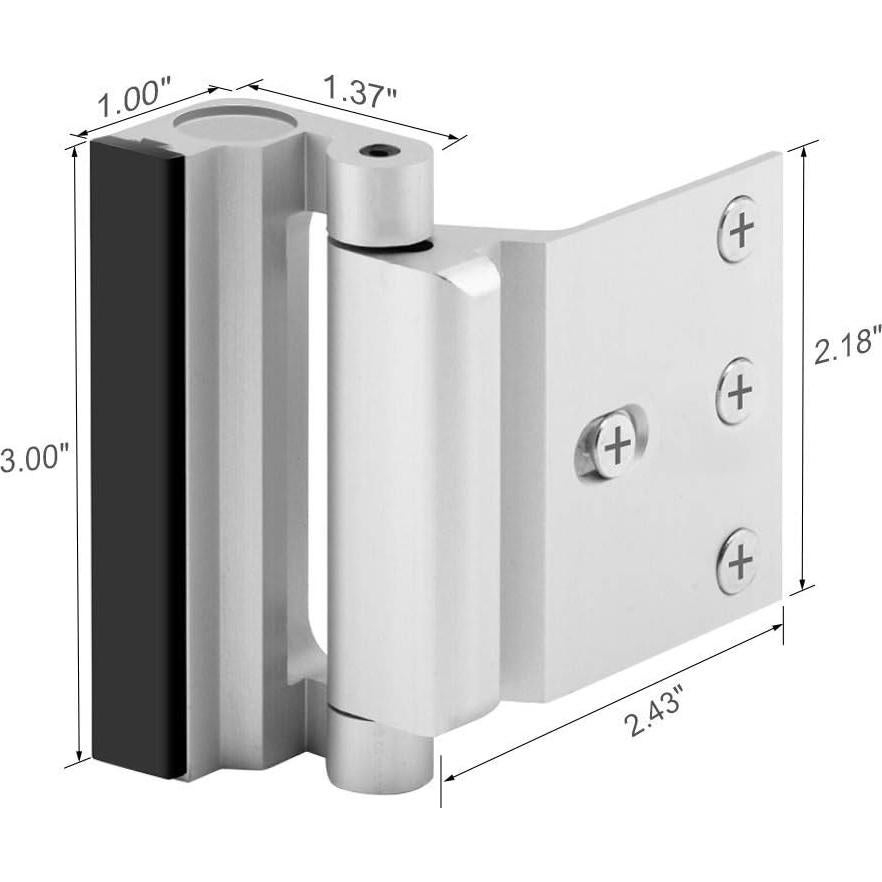 Cerradura de Seguridad WINONLY 3 Paquetes Refuerzo Metal 800 lbs