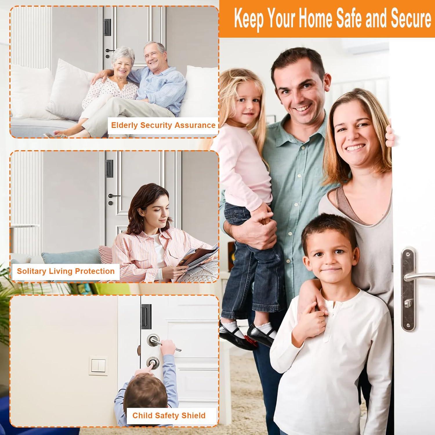 Cerradura de Refuerzo Comfylichi para Puertas - 2 Paquete Negro