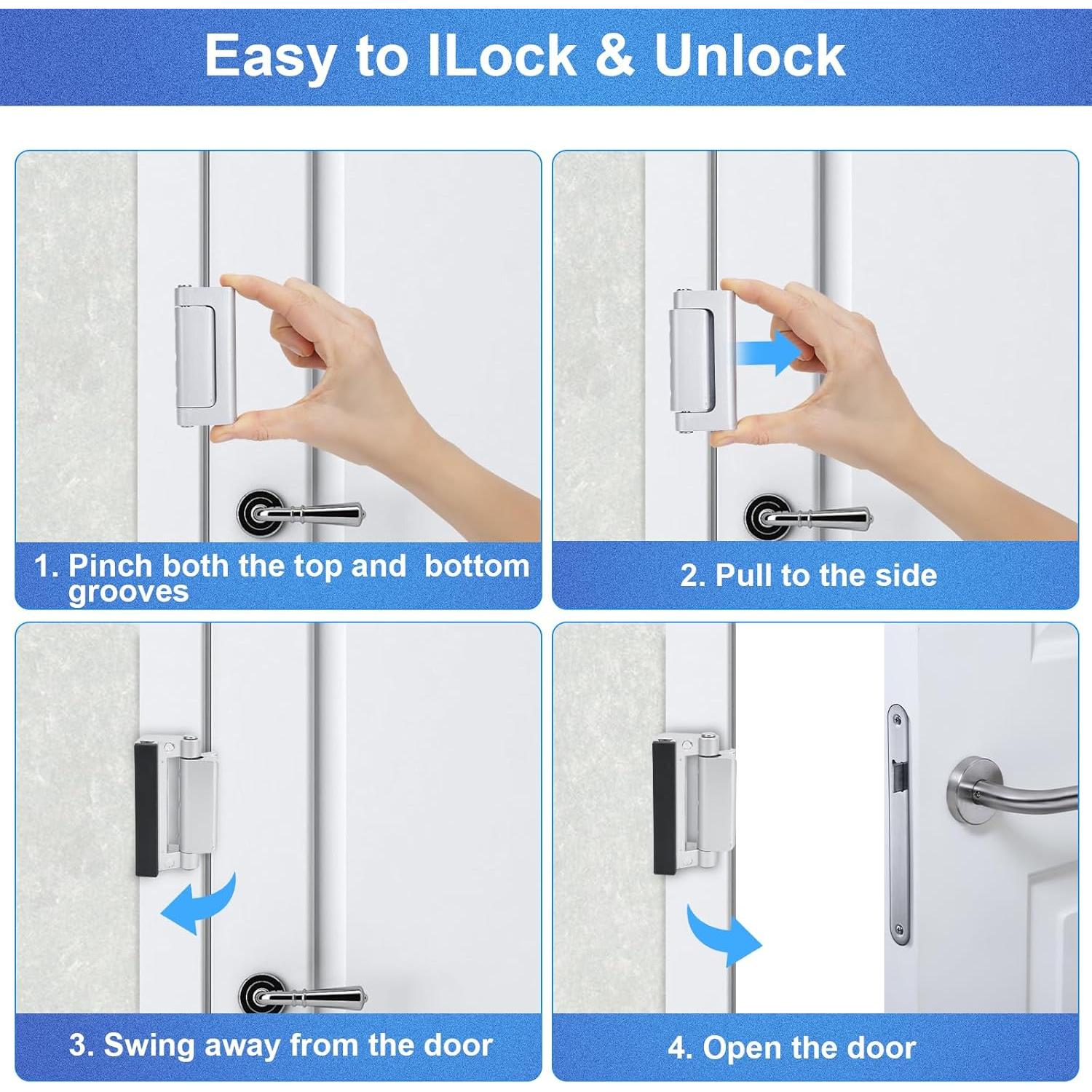 Cerradura de Seguridad EOEDEPAZ para Puertas - Pestillo 7.62 cm