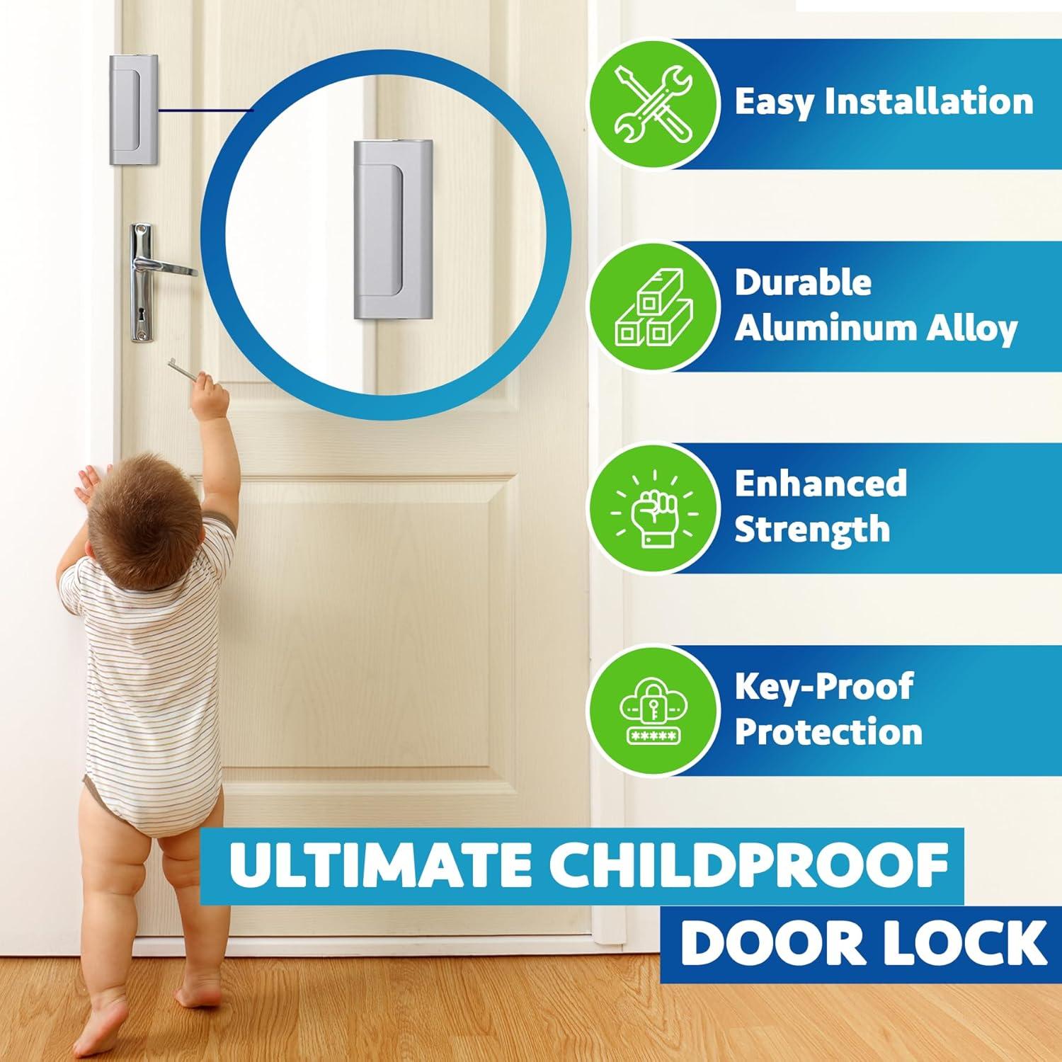 Cerradura de Seguridad Dwell+Good 2-Pack Níquel Satinado