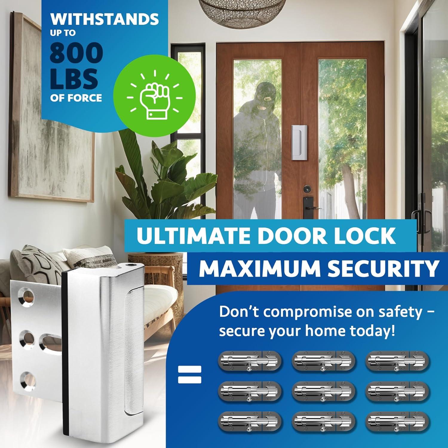 Cerradura de Seguridad Dwell+Good 2-Pack Níquel Satinado