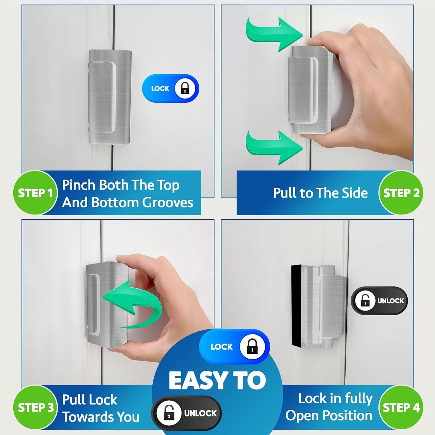 Cerradura de Seguridad Dwell+Good 2-Pack Níquel Satinado