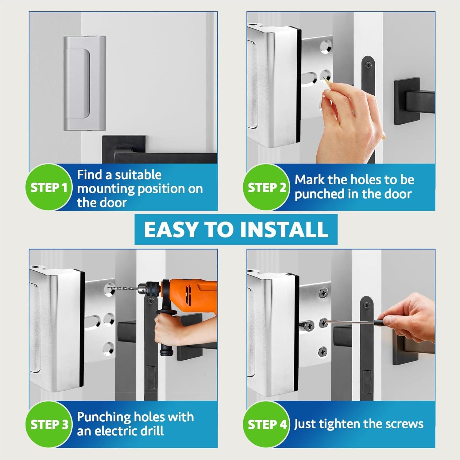 Cerradura de Seguridad Dwell+Good 2-Pack Níquel Satinado