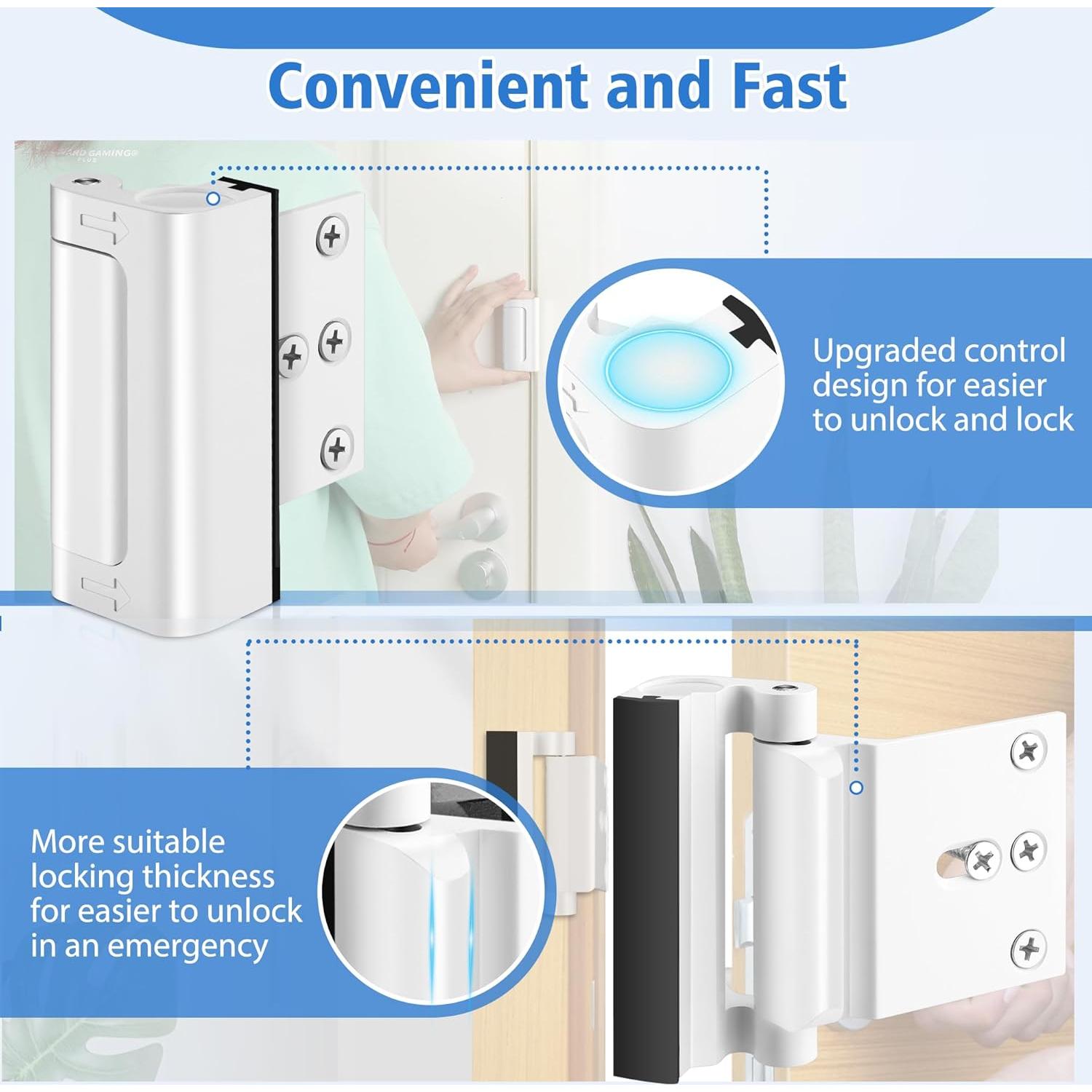 Cerradura de Refuerzo Profasion Blanca para Puerta