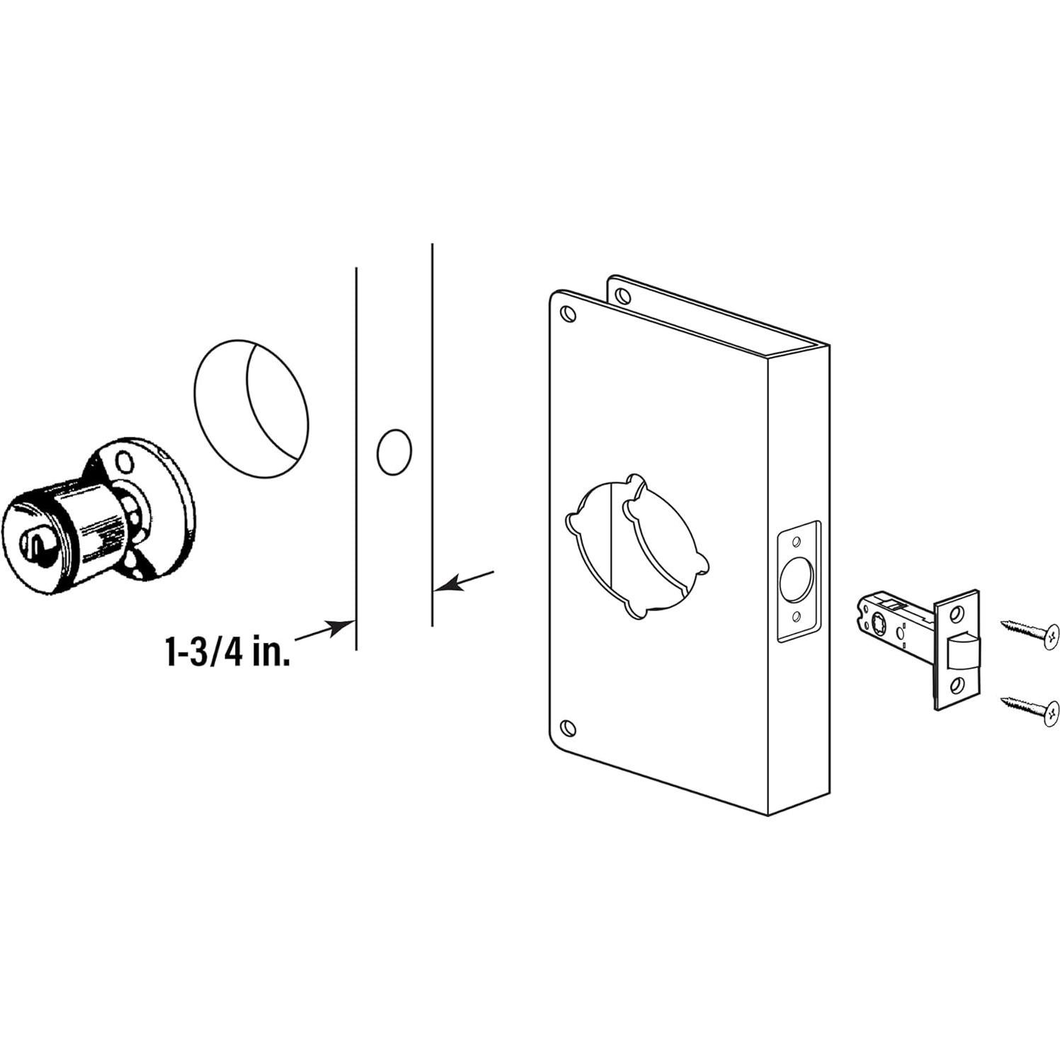 Refuerzo de Cerradura Prime-Line U 9553 Acero Inoxidable