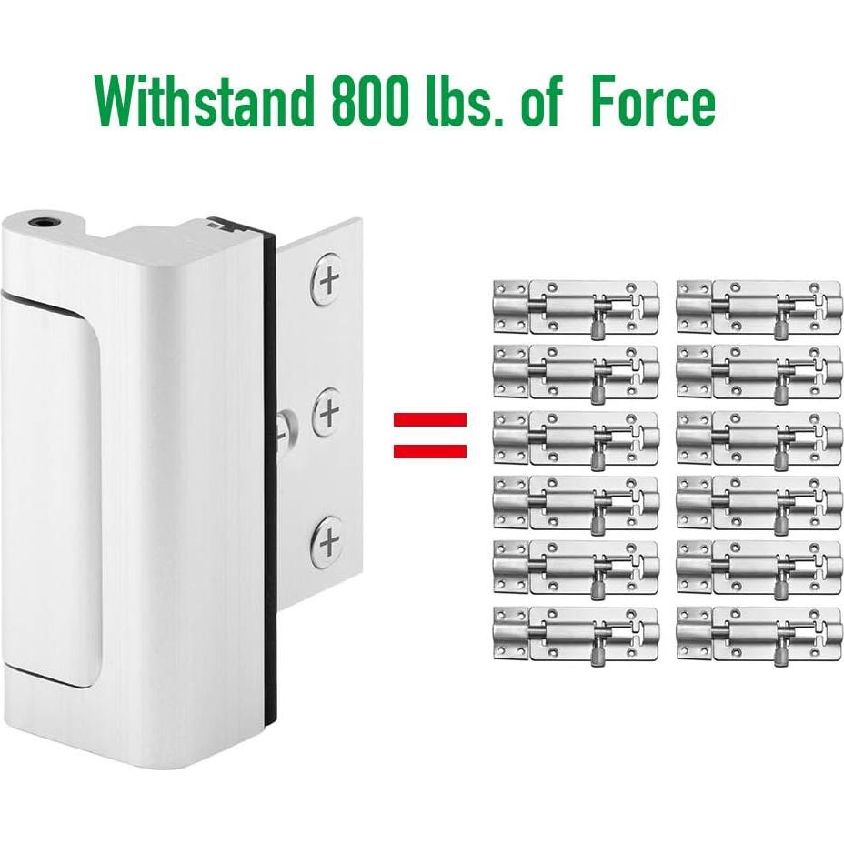 Cerradura de Seguridad HIGHEVE para Puertas Interiores Plata