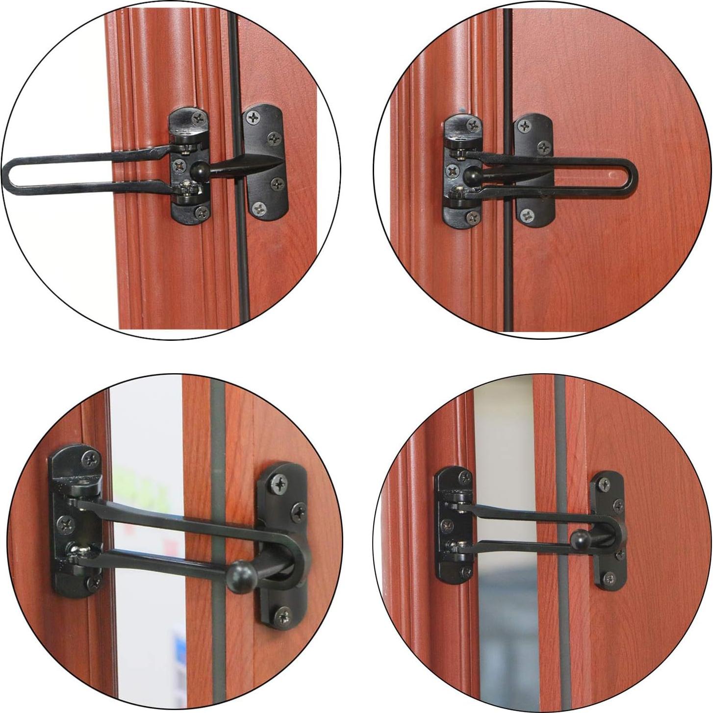 Cerradura de Refuerzo SAISHANG Negra para Puerta 14.5x5.6cm