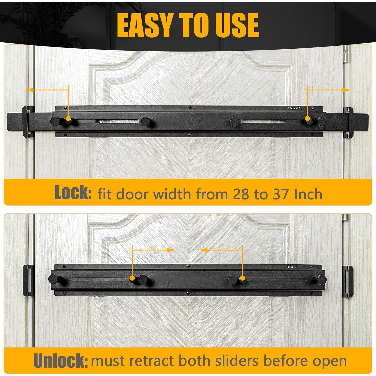 Barra de Seguridad para Puertas Sihnman 66-94 cm Acero Negro