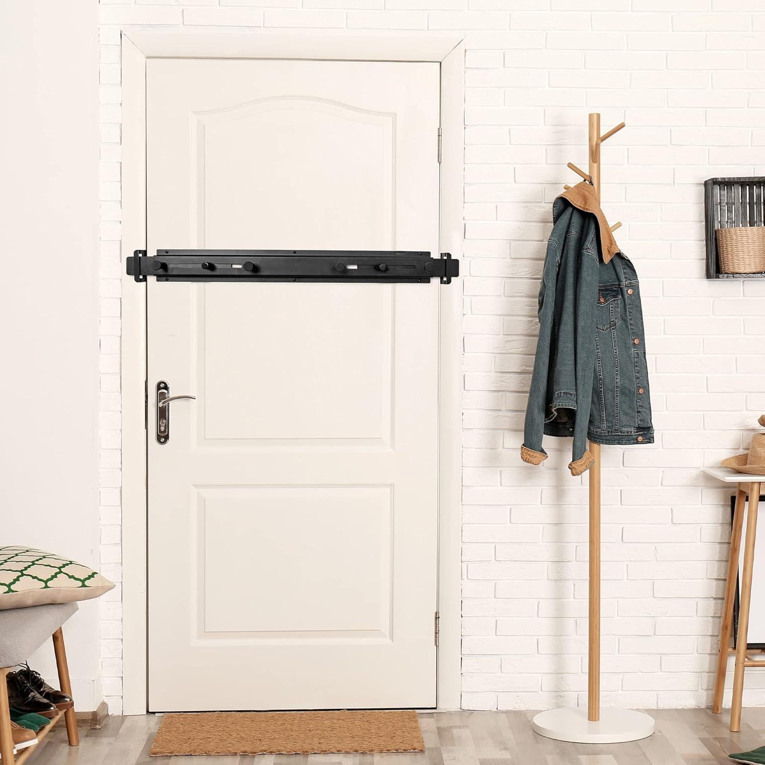 Barra de Seguridad para Puertas Sihnman 66-94 cm Acero Negro