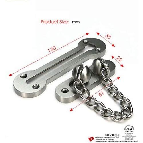 Cerradura de cadena V-CORME EK-07 acero inoxidable 3mm