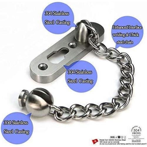 Cerradura de cadena V-CORME EK-07 acero inoxidable 3mm