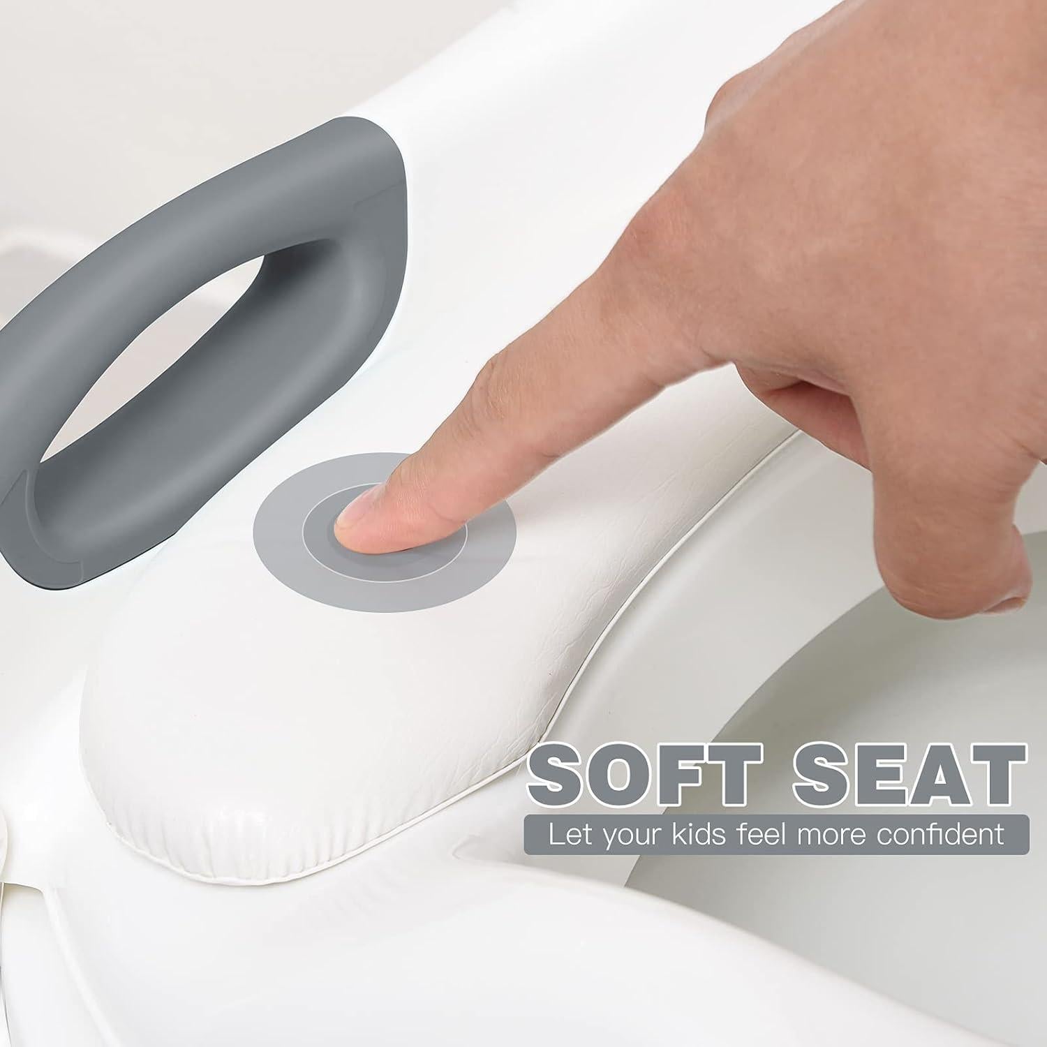 Asiento de Entrenamiento para Baño SKYROKU Gris con Escalera