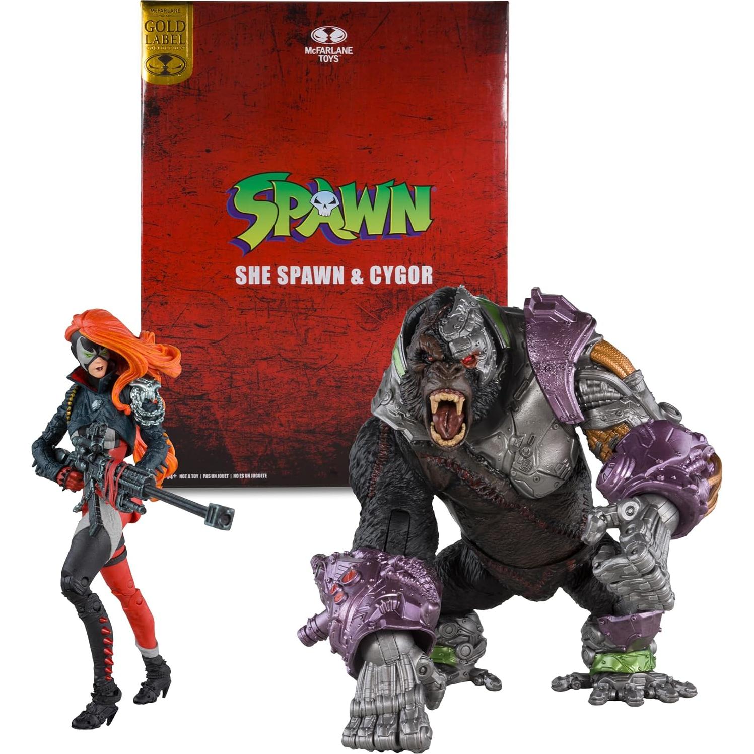 Figuras de Acción McFarlane Toys She-Spawn y Cygor 17,78 cm