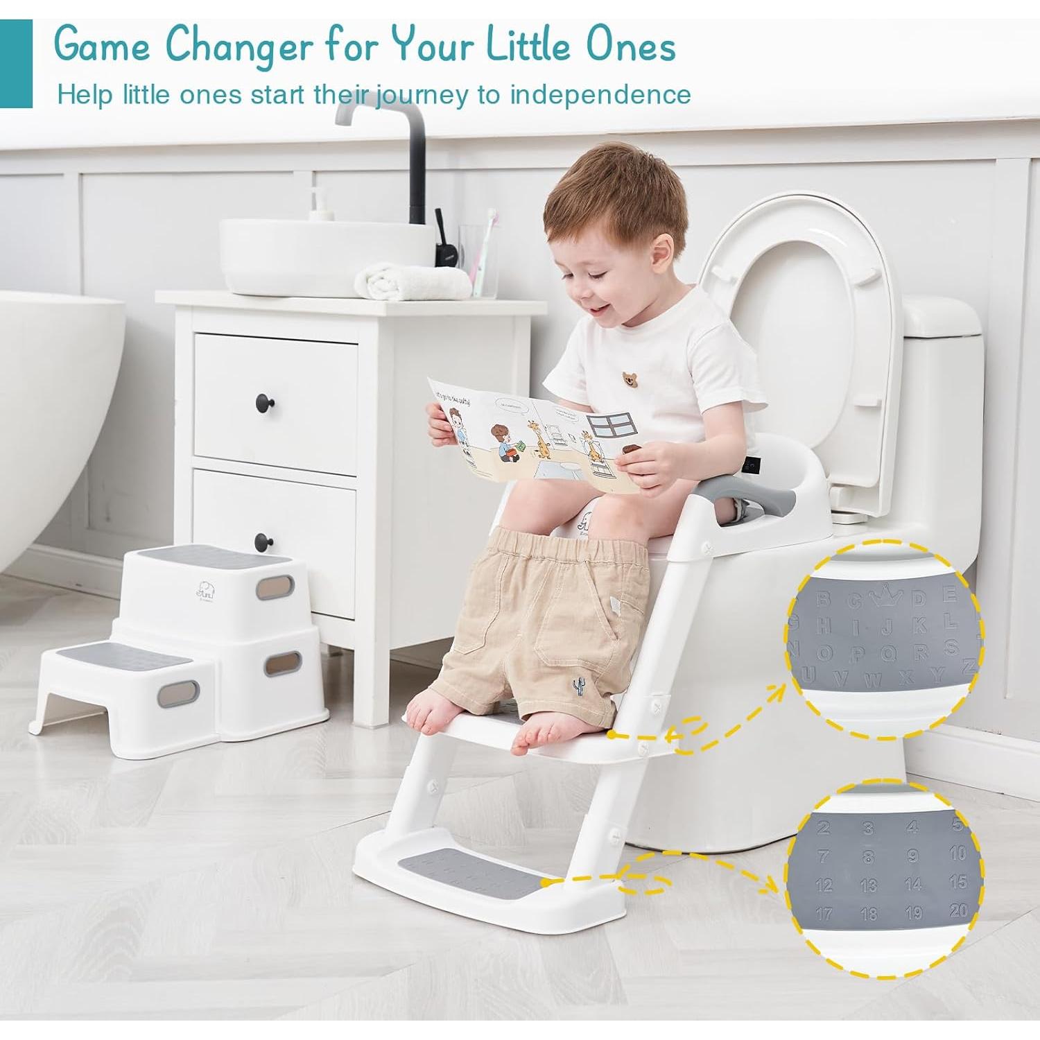 Asiento de Entrenamiento para Baño Forbena Plegable Antideslizante