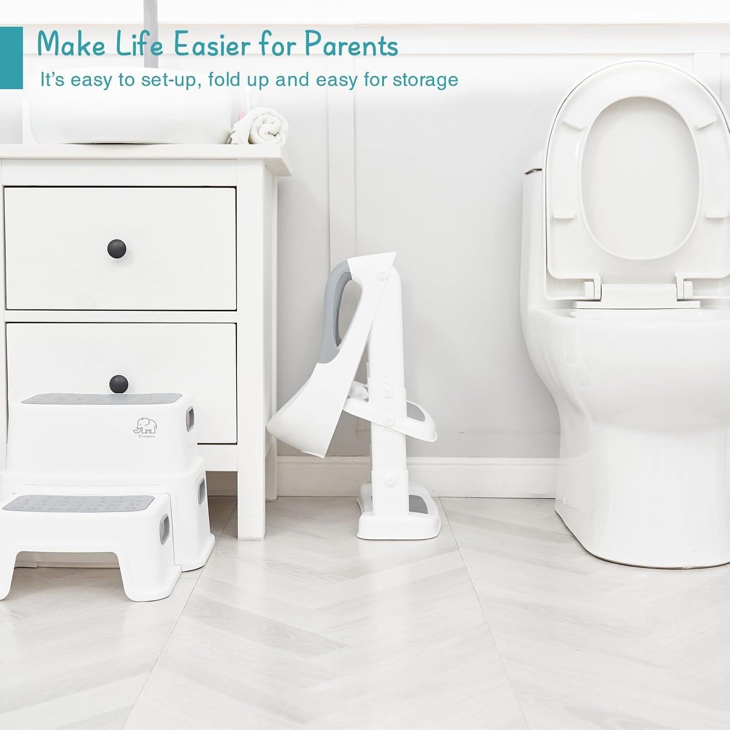 Asiento de Entrenamiento para Baño Forbena Plegable Antideslizante