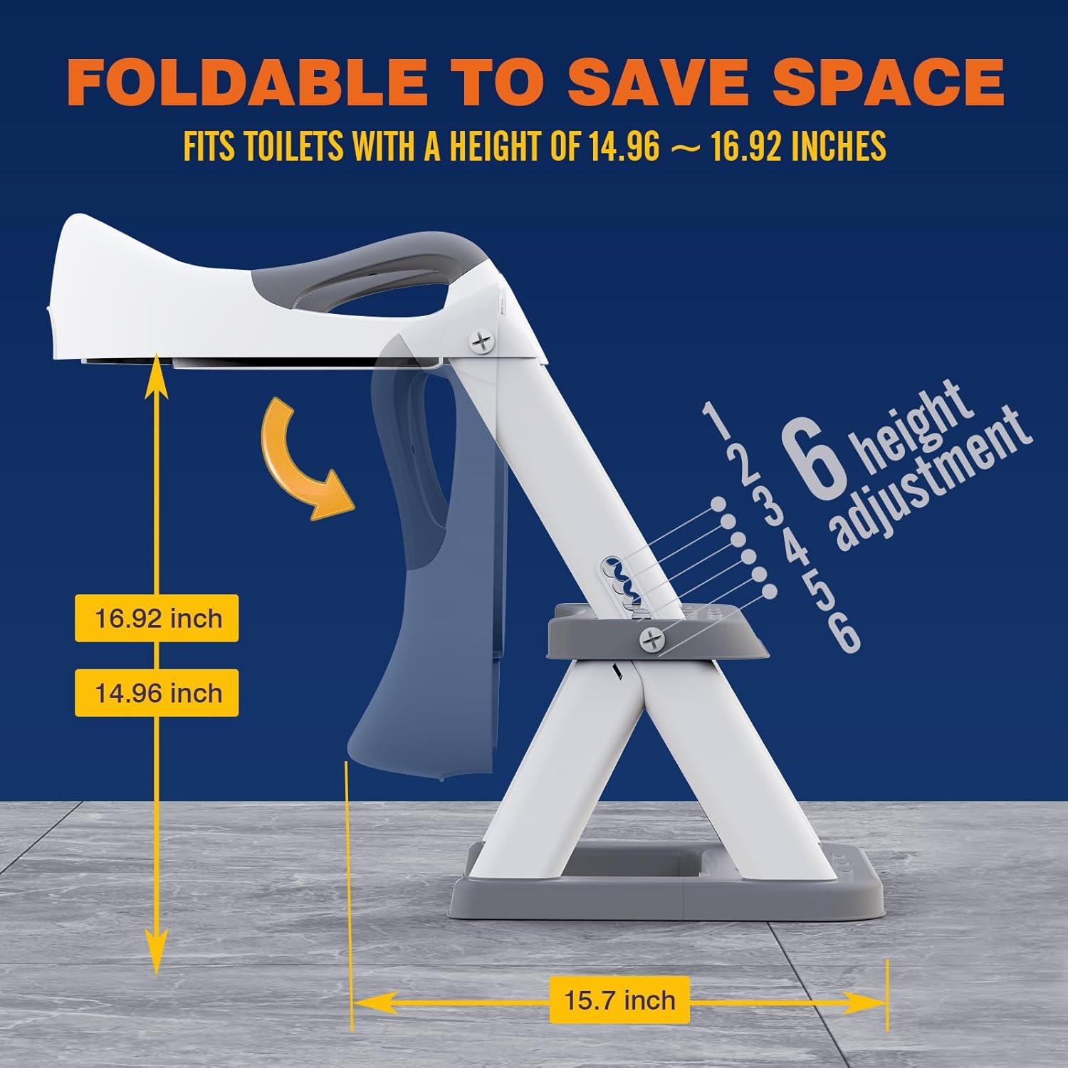 Asiento de Entrenamiento para Baño SKYROKU 8868 Gris 2 en 1