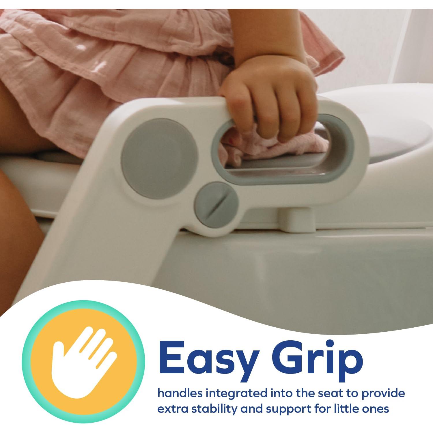 Asiento de inodoro con escalera Nuby gris 18+ meses