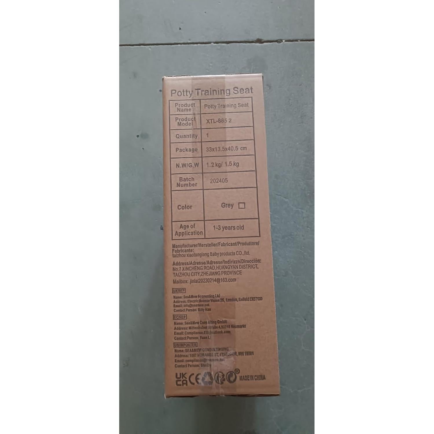 Asiento de Entrenamiento para Baño COOSEYA Gris Plegable