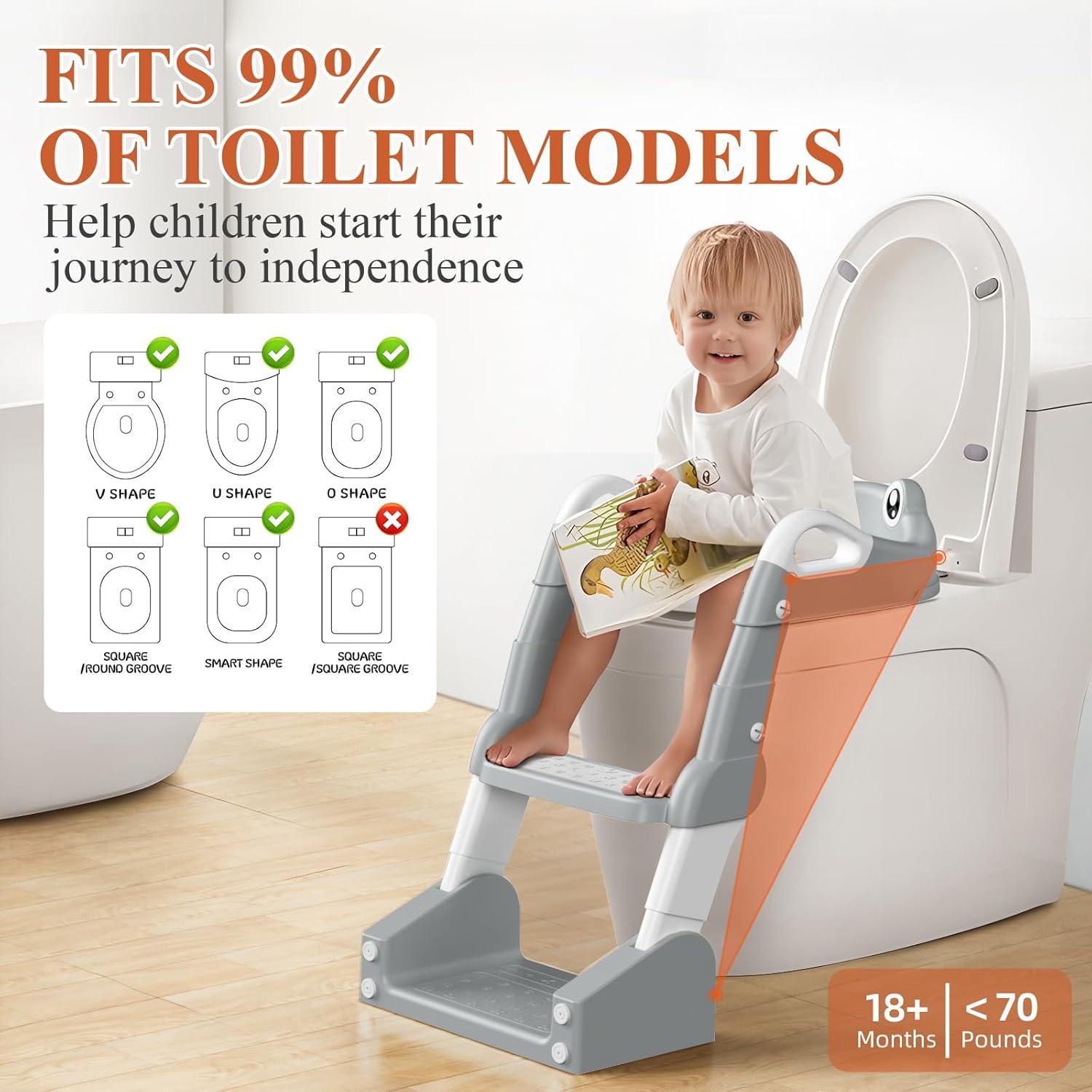 Asiento de Entrenamiento TuckInn MTT-04 Gris para Baño