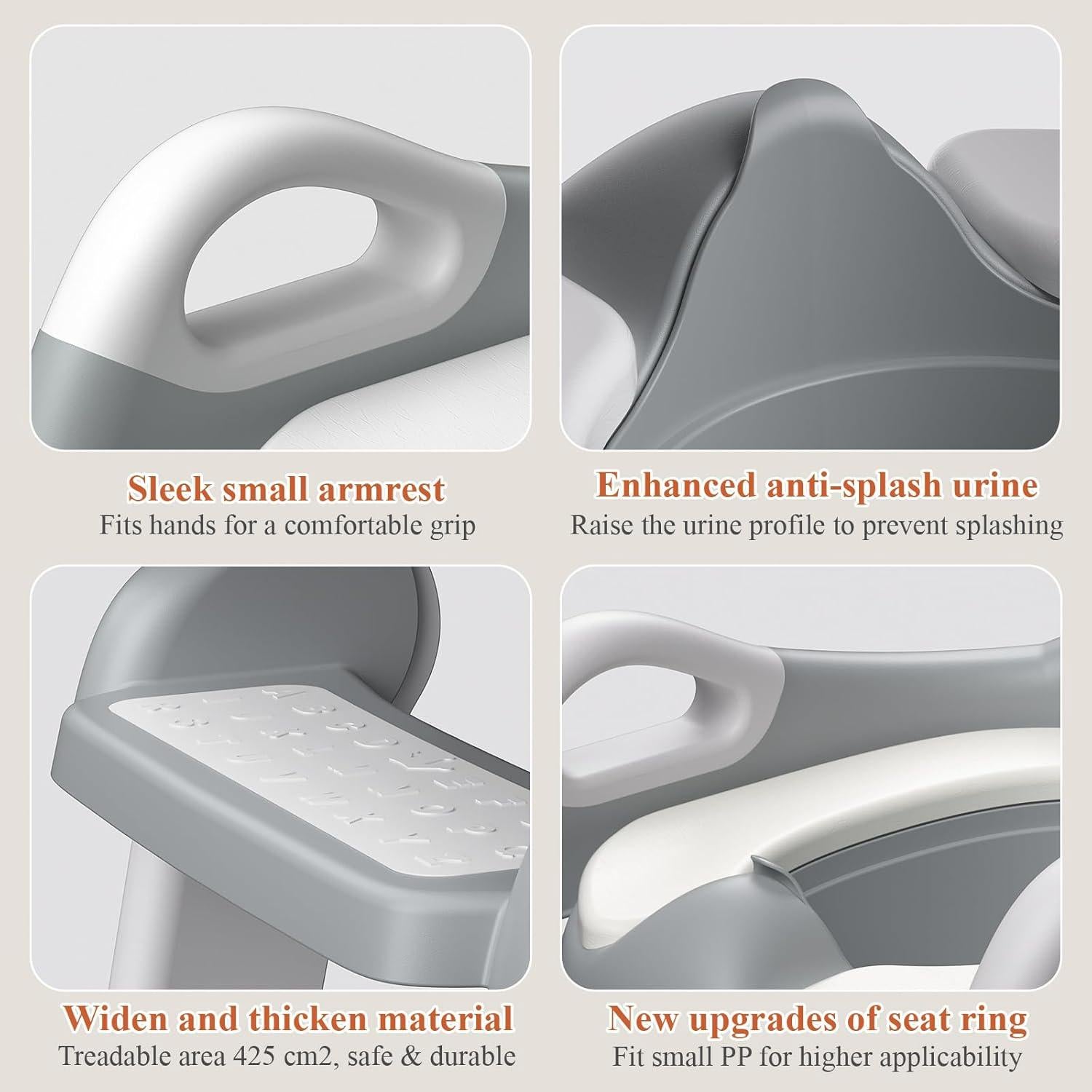 Asiento de Entrenamiento TuckInn MTT-04 Gris para Baño