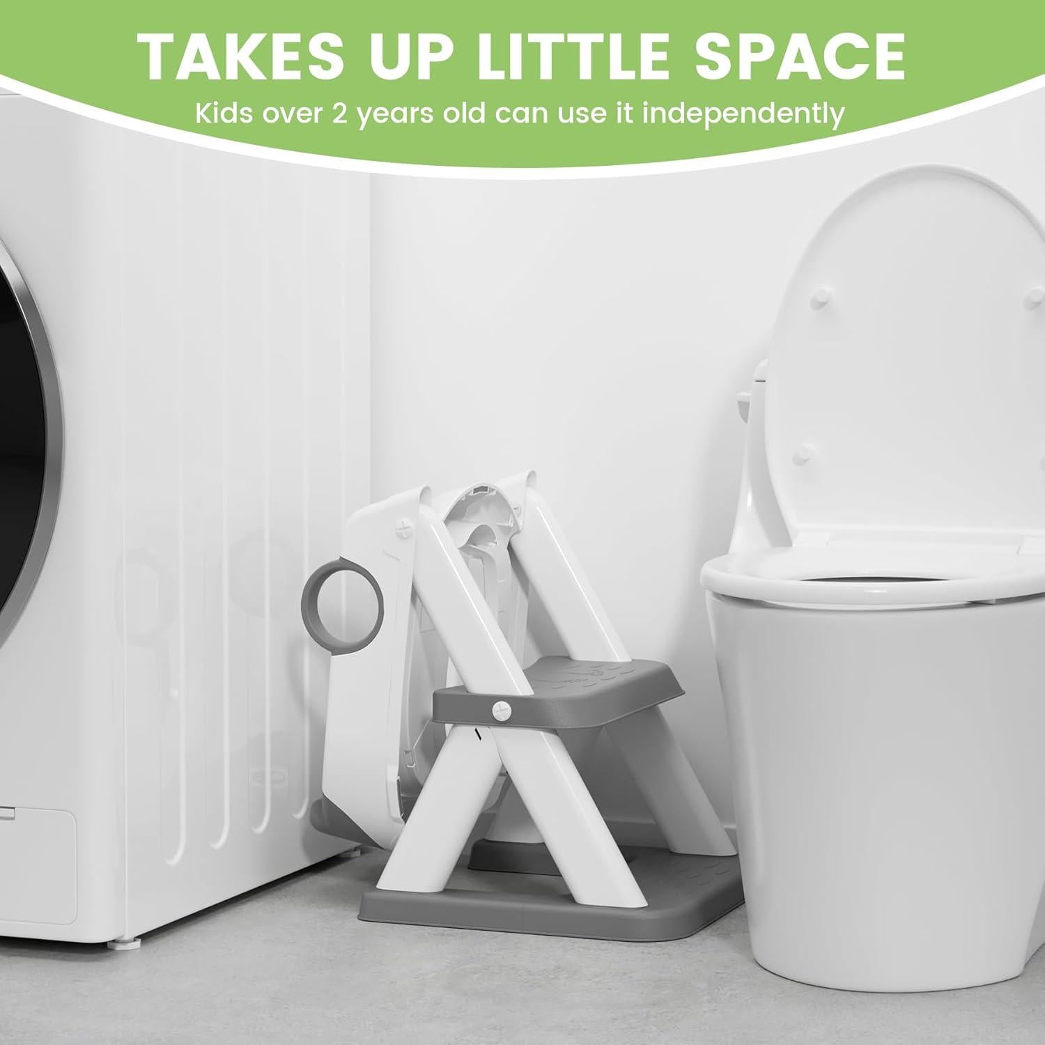 Asiento de Inodoro Entrenamiento 2 en 1 COOSEYA Gris