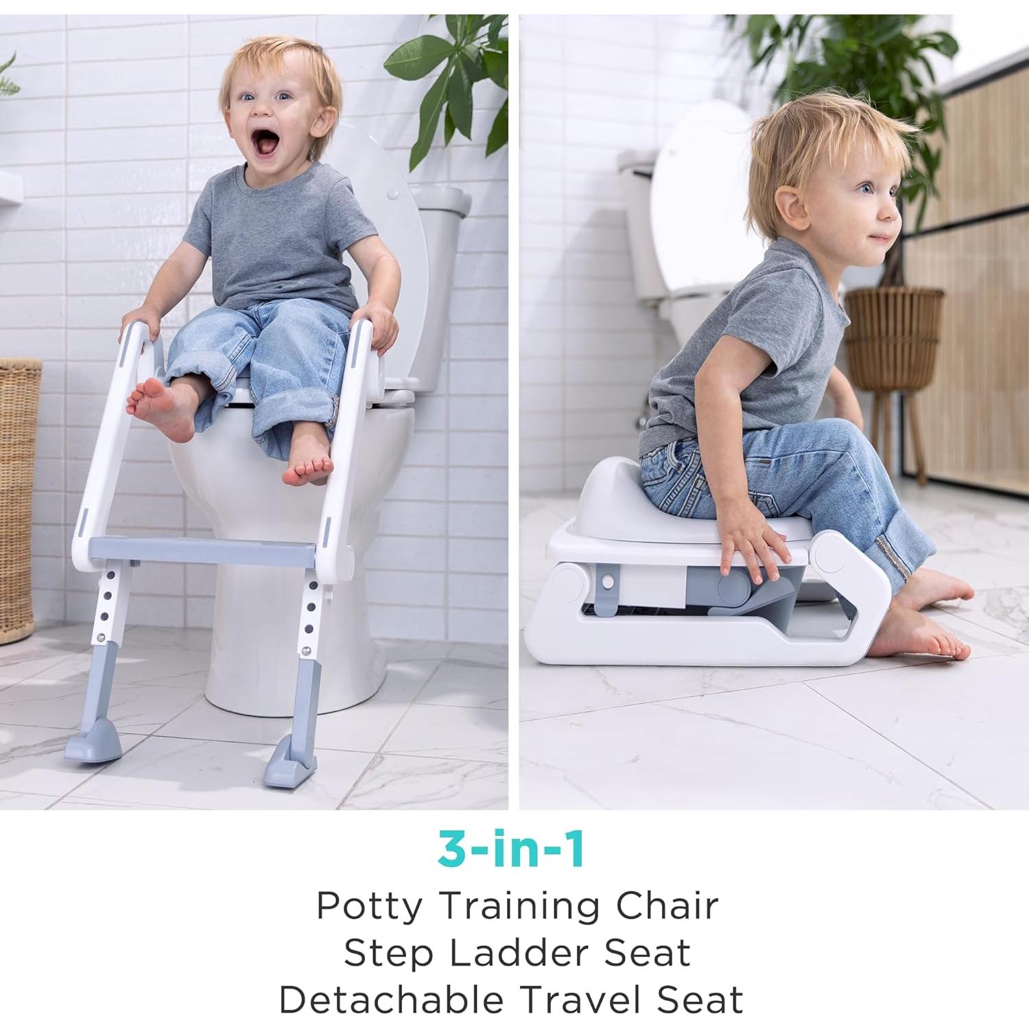 Asiento de Entrenamiento para Baño LittleHippo 3-en-1 Ajustable