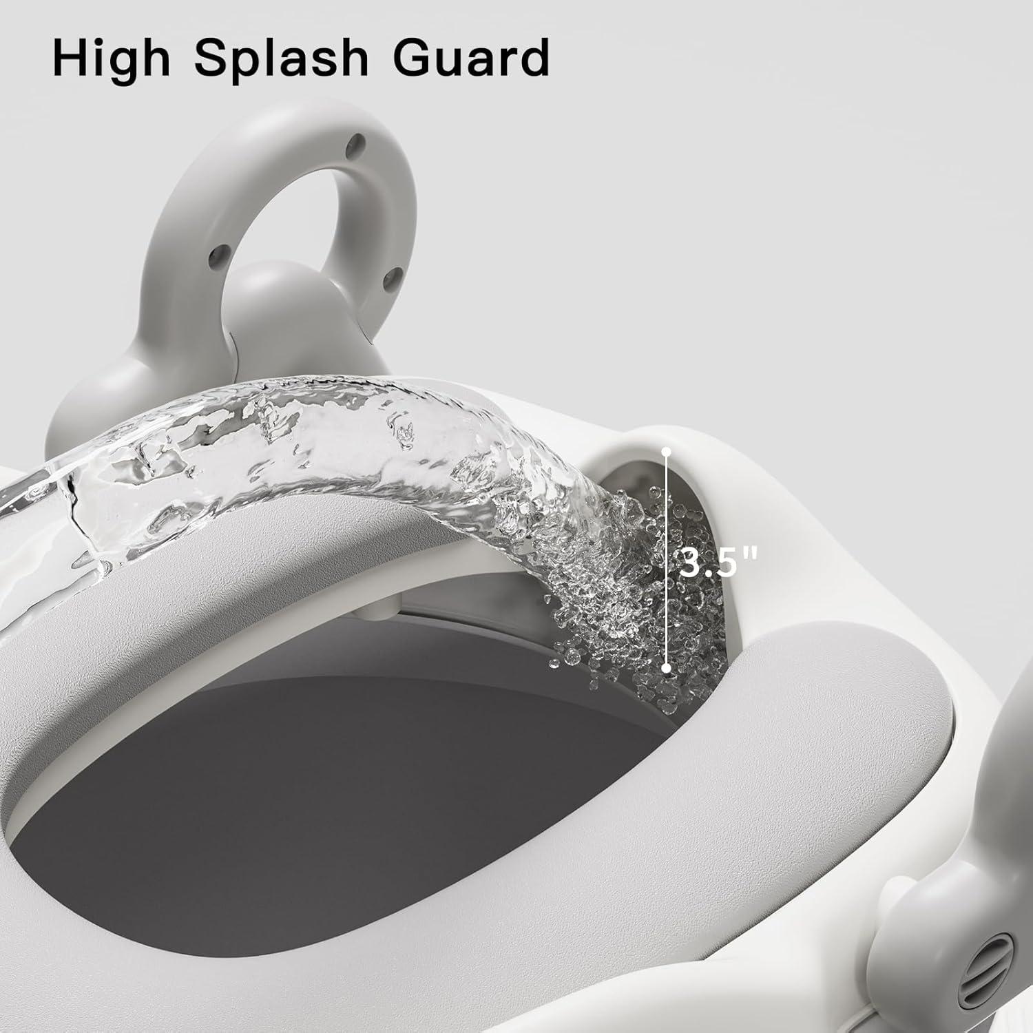 Asiento de Entrenamiento para el Baño YOUOCOMU 2 en 1 Gris