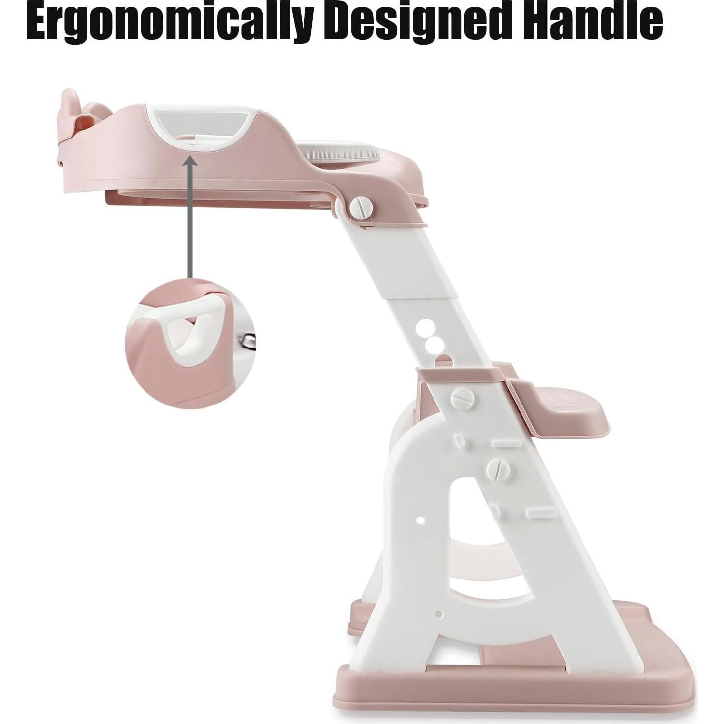 Asiento de Entrenamiento para Baño PandaEar Rosa con Escalera