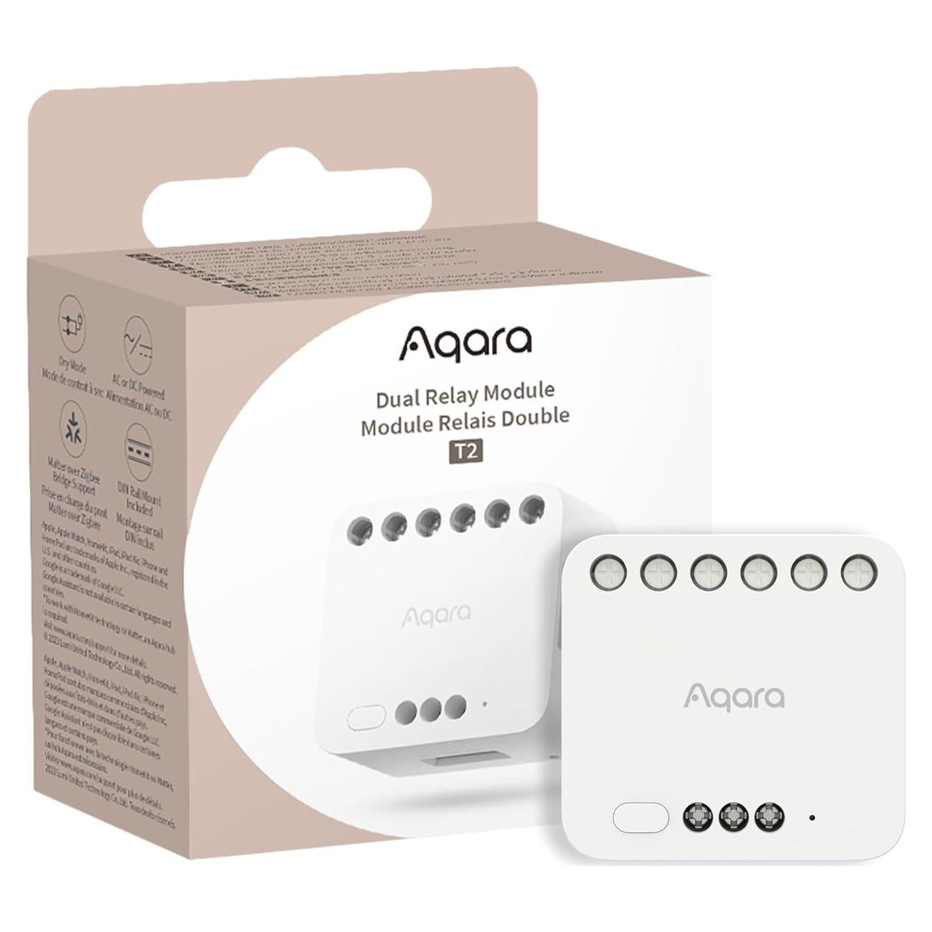 Módulo de Relé Doble Aqara T2 Zigbee 3.0 para Hogar Inteligente