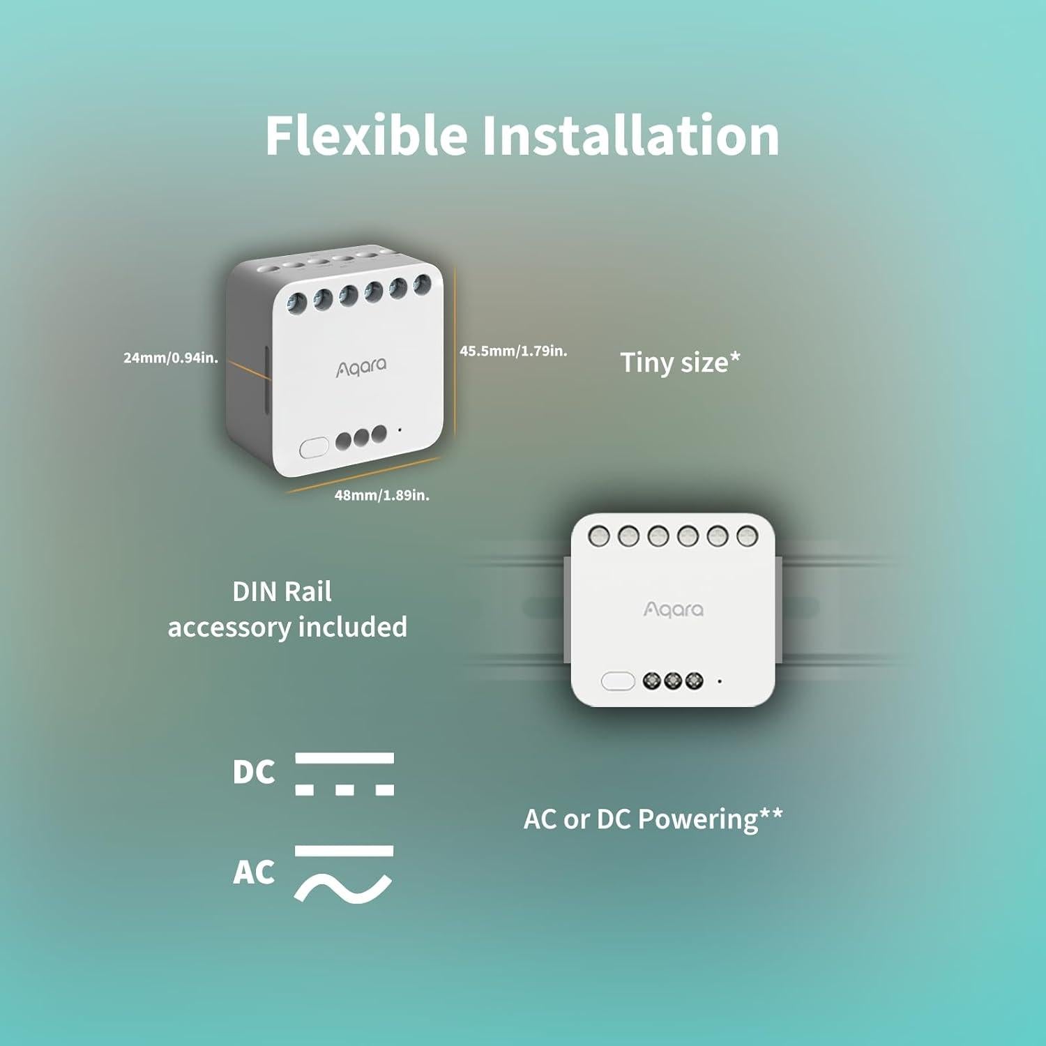 Módulo de Relé Doble Aqara T2 Zigbee 3.0 para Hogar Inteligente