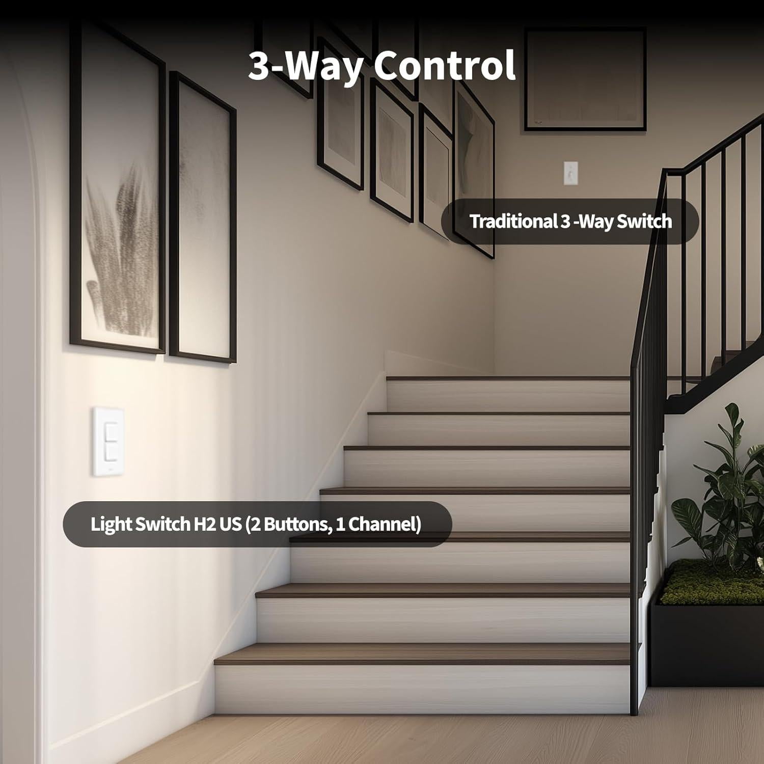 Interruptor de Luz Inteligente Aqara H2 2 Canales Neutro