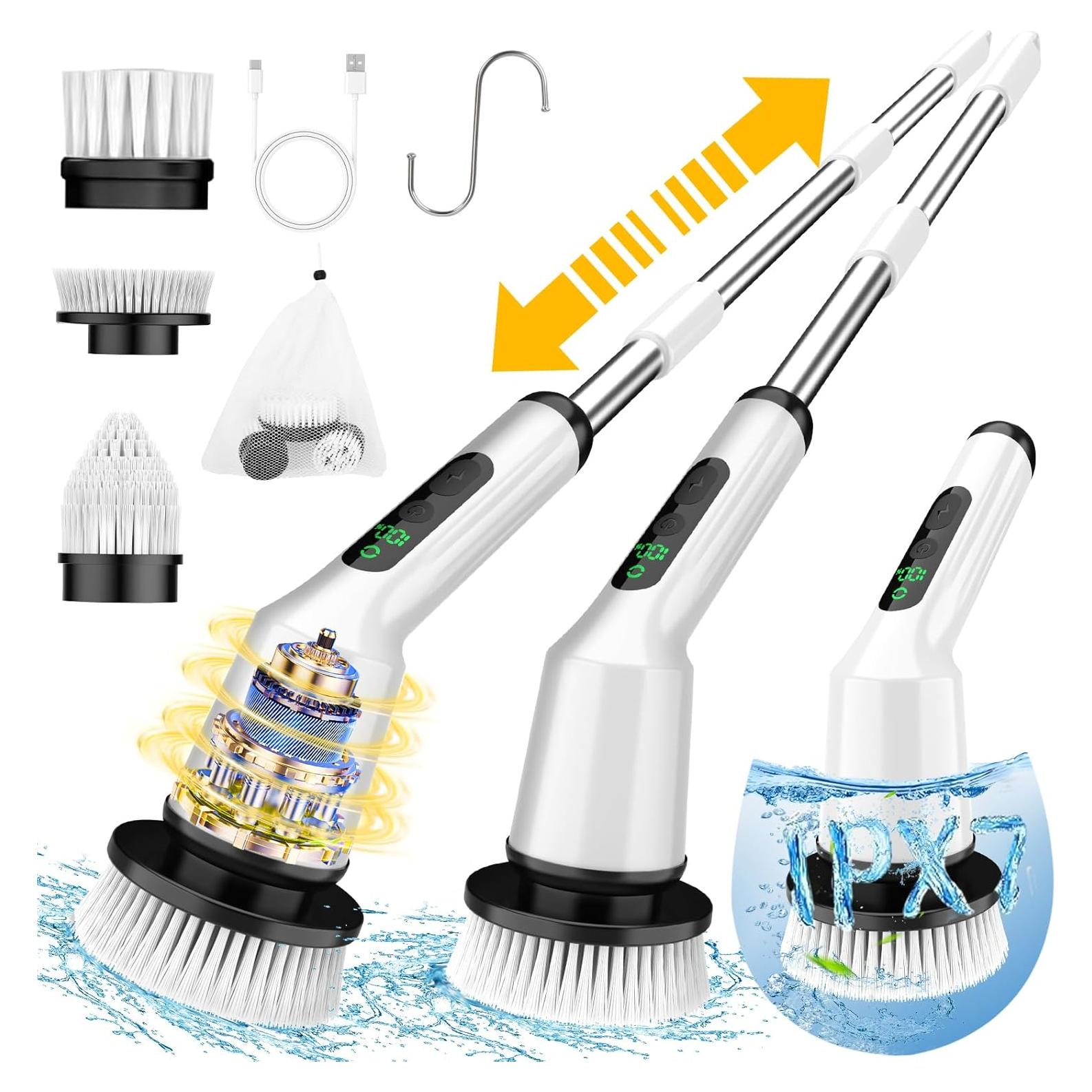 Limpiador Eléctrico de Espín CTMAST con 3 Cabezas y 53 cm