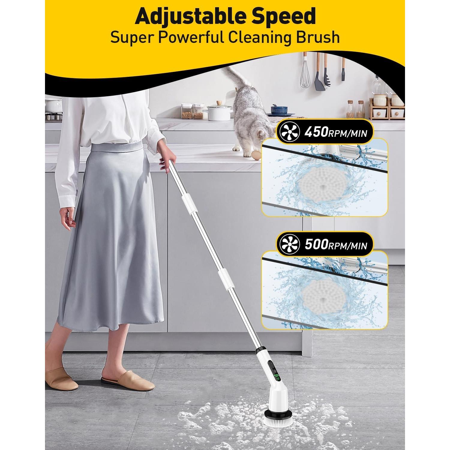 Limpiador Eléctrico de Espín CTMAST con 3 Cabezas y 53 cm