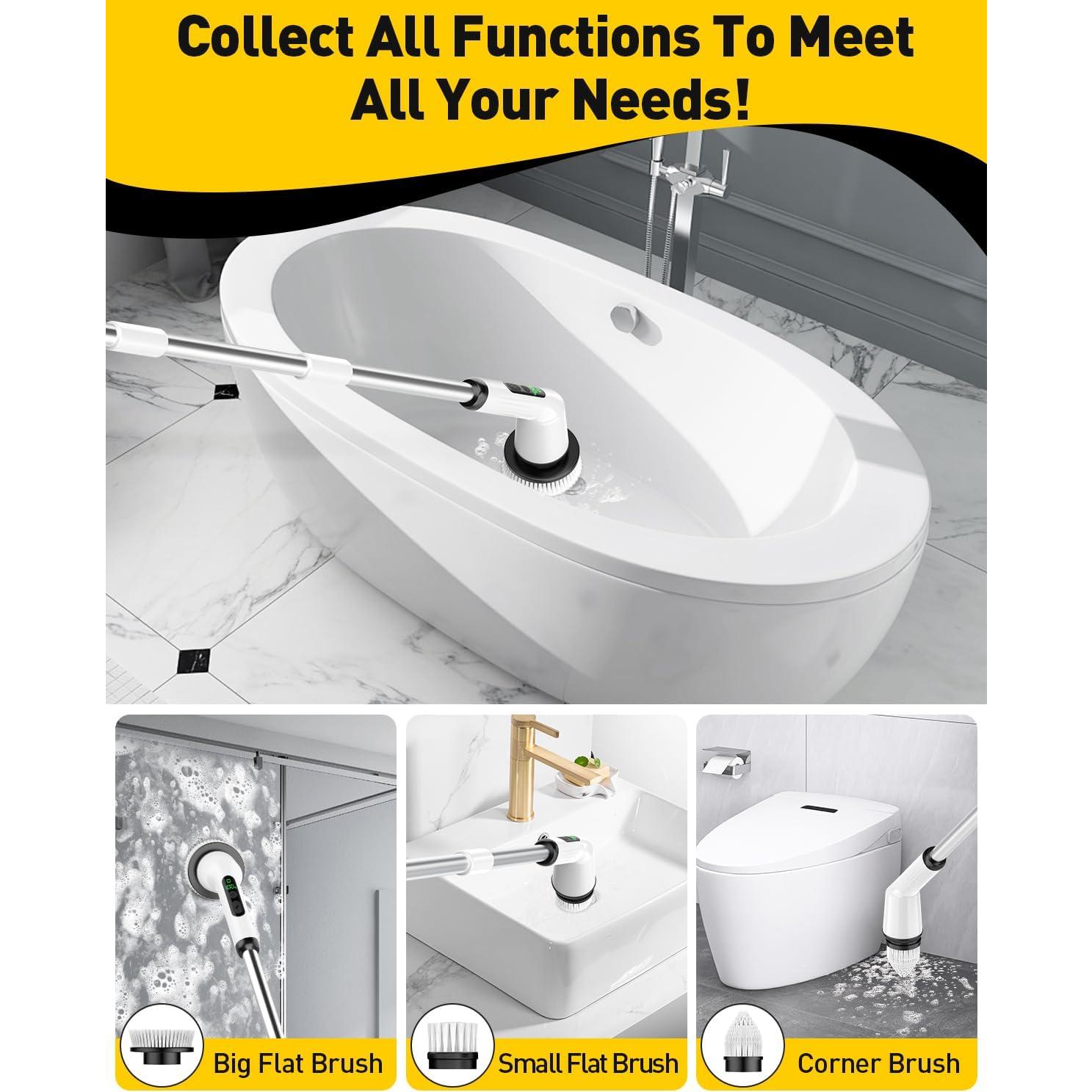 Limpiador Eléctrico de Espín CTMAST con 3 Cabezas y 53 cm