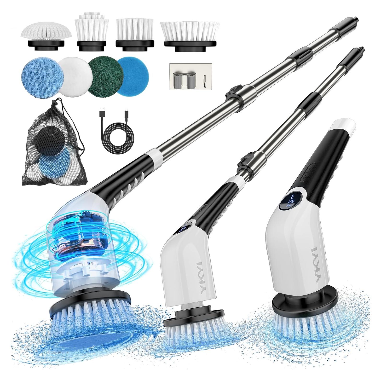 Cepillo Eléctrico Giratorio YKYI 3 Velocidades 8 Accesorios