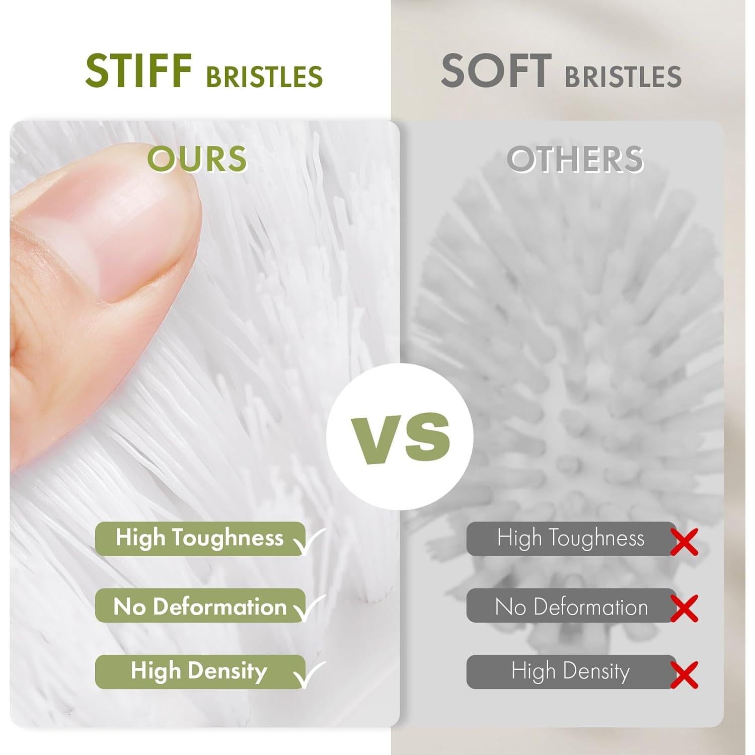 Cepillo de limpieza Amazer con mango ergonómico - 2 unidades