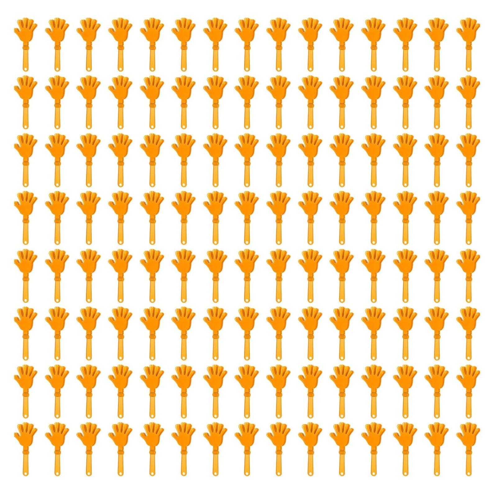 120 Aplaudidores Naranjas de Mano 19 cm para Eventos