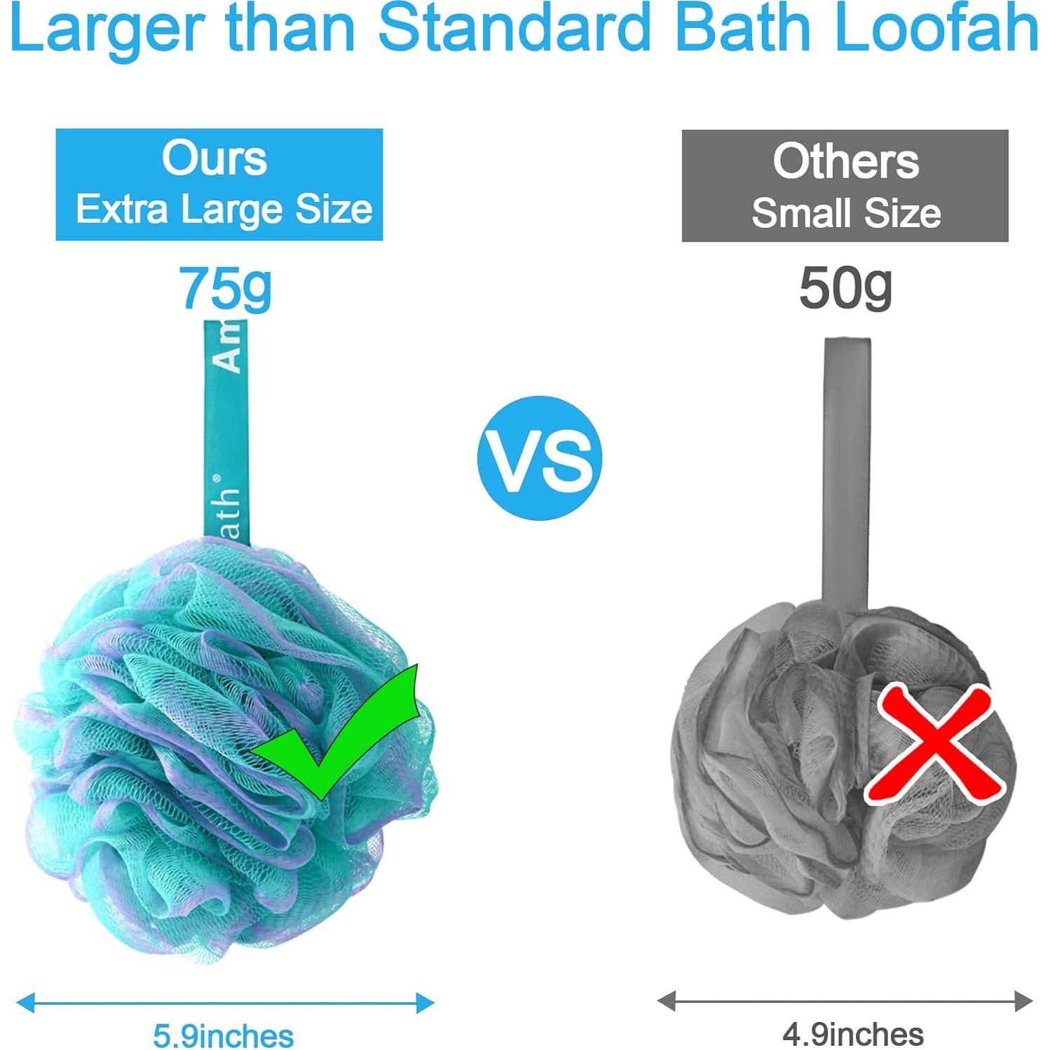 Esponja Exfoliante de Lufa AmazerBath - Set de 4 Colores