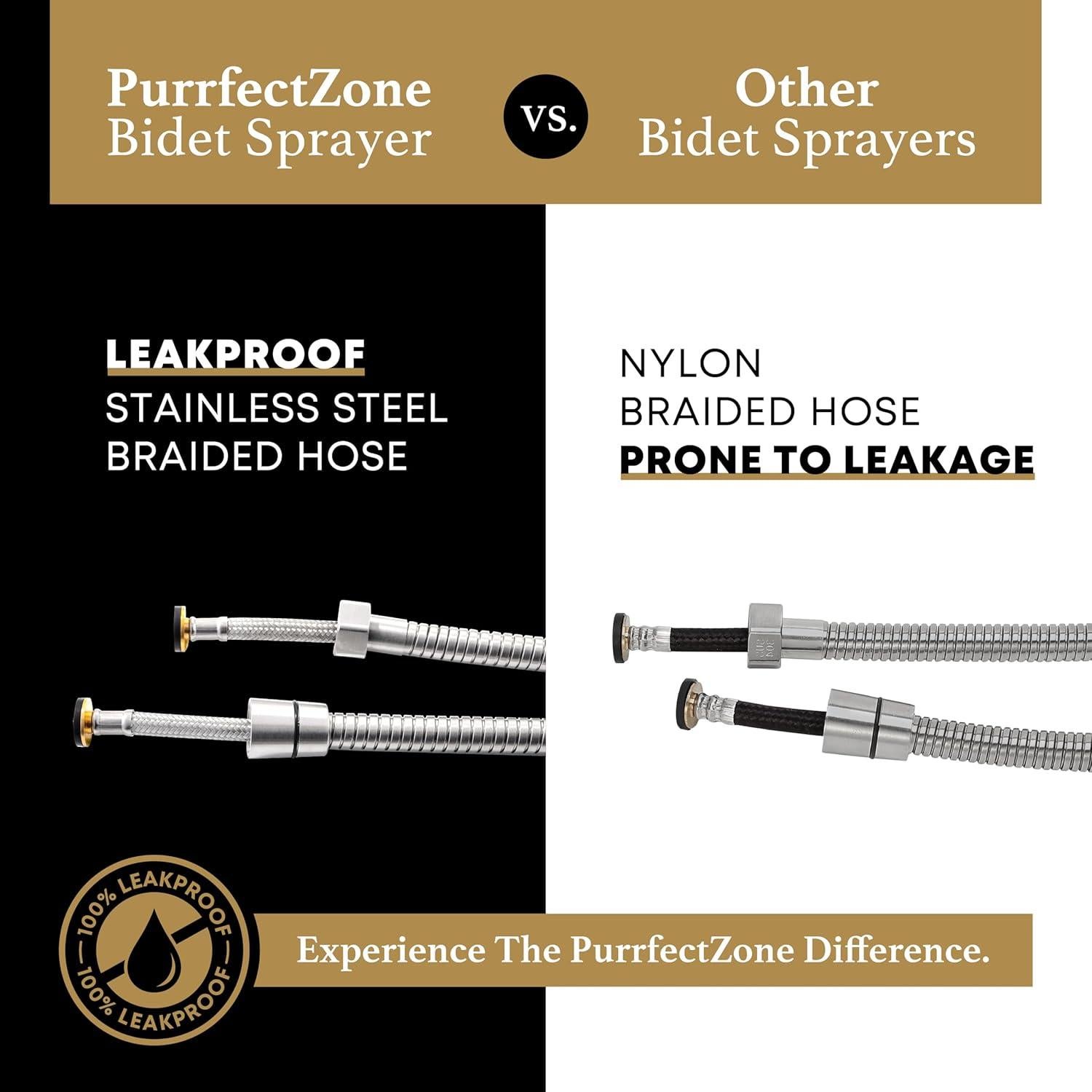 Bidet Sprayer PurrfectZone Acero Inoxidable Ajustable