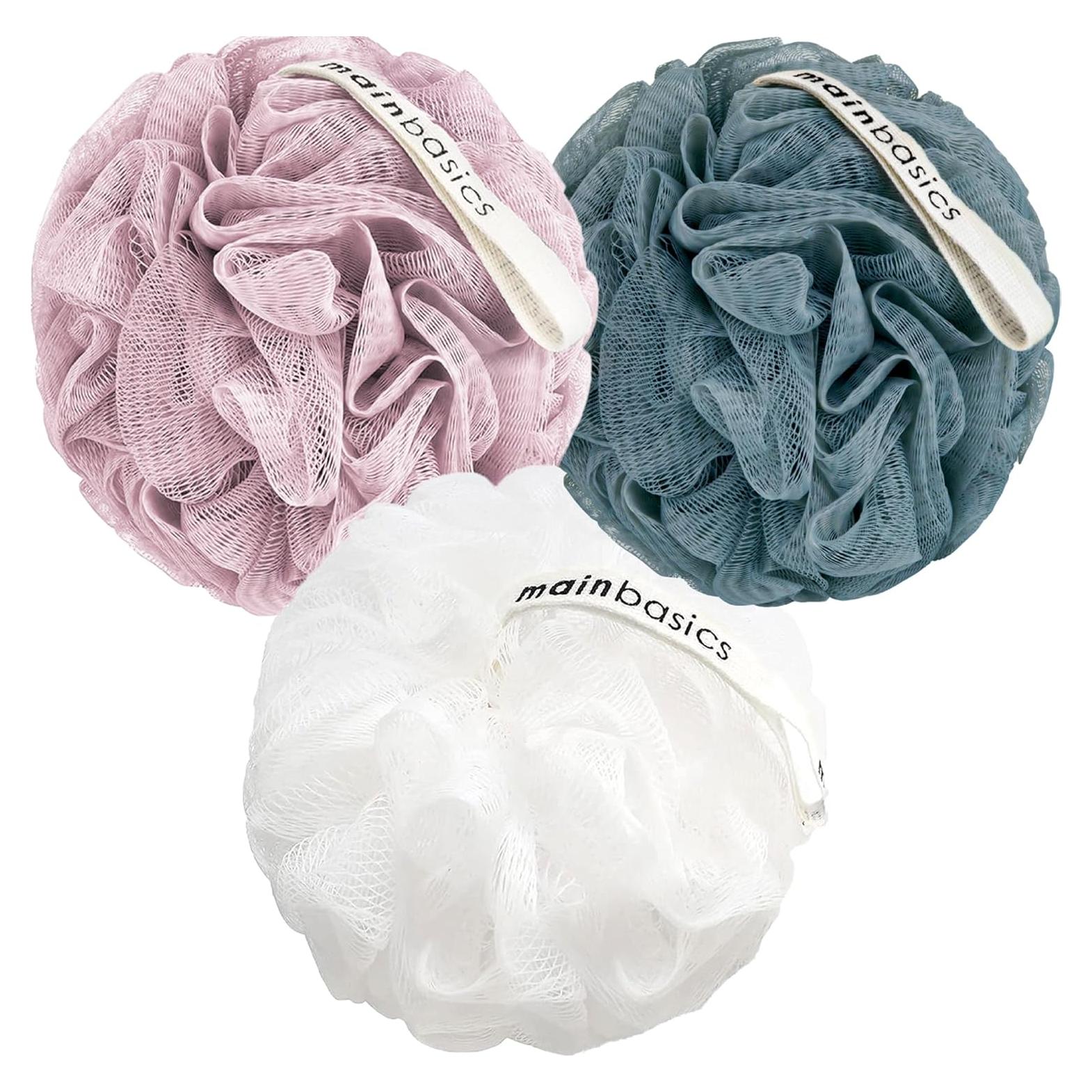 Esponja de Ducha Loofah MainBasics Juego de 3 Flor Aire