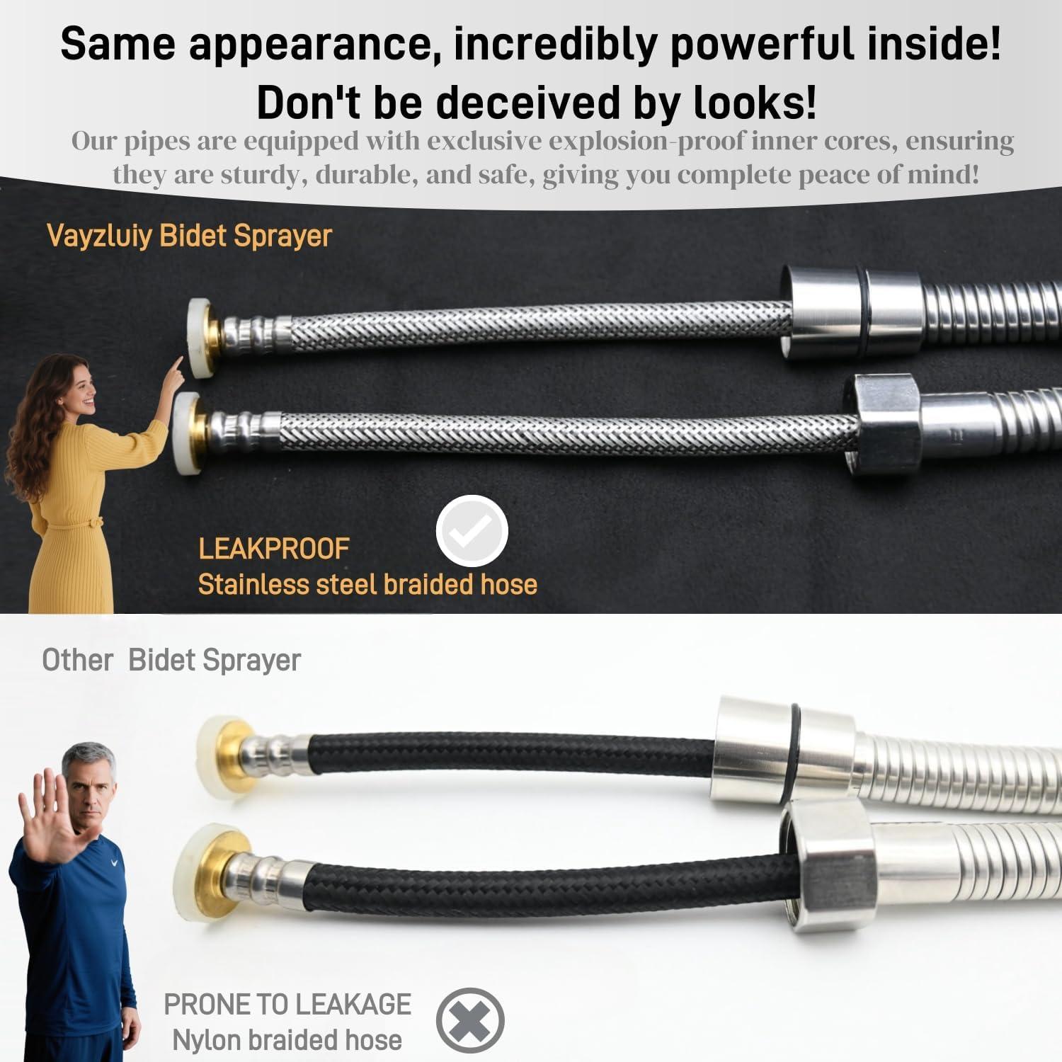 Rociador de Bidet de Mano Vayzluiy Acero Inoxidable 0.58kg