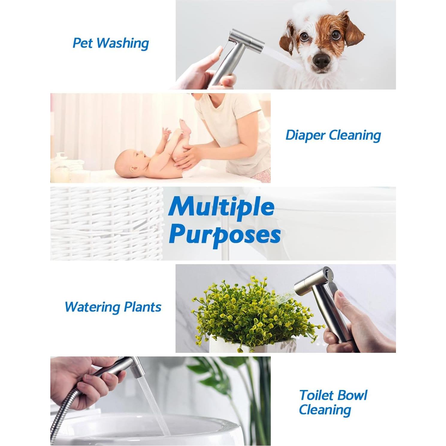 Rociador de Bidet de Mano BRITULIF Acero Inoxidable 119cm