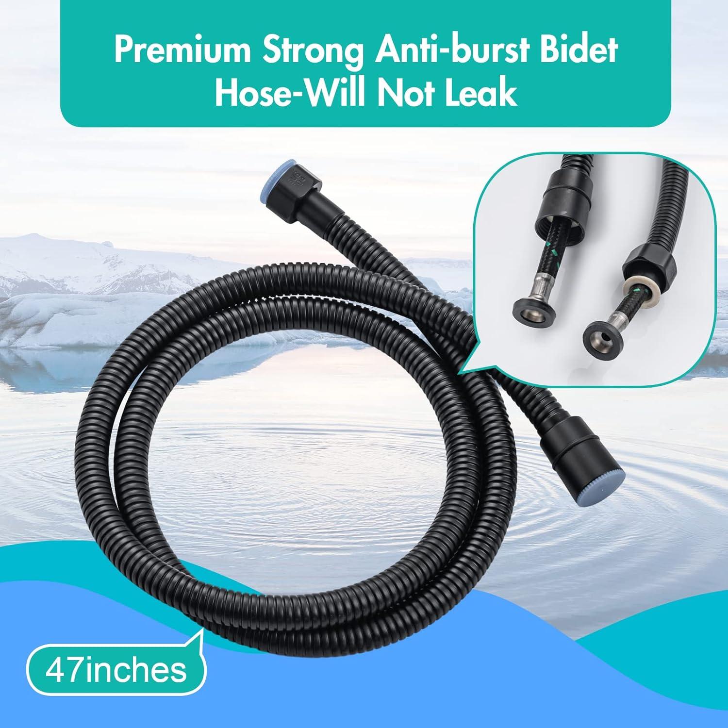 Rociador de Bidet de Mano BARROCK HBS304 Acero Inoxidable Negro Mate