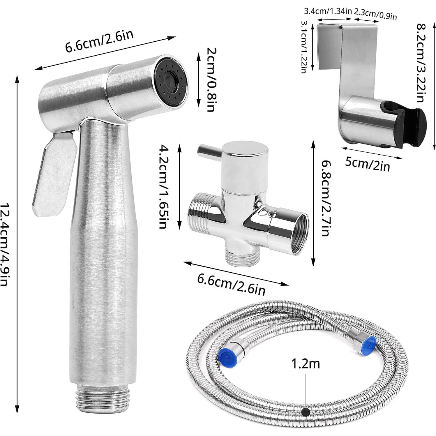 Rociador de Bidet de Mano Wellehomi Acero Inoxidable Ajustable
