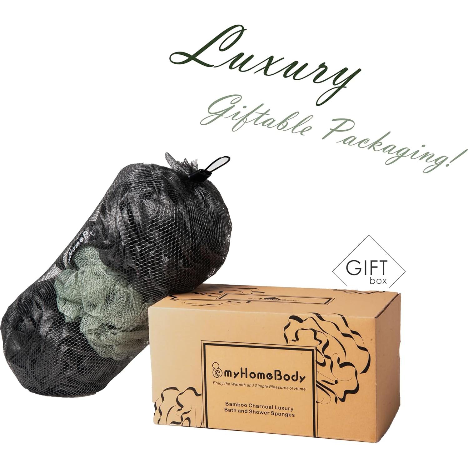 Esponja de Lufa Grande MyHomeBody 70g Exfoliante Ducha 3 Piezas