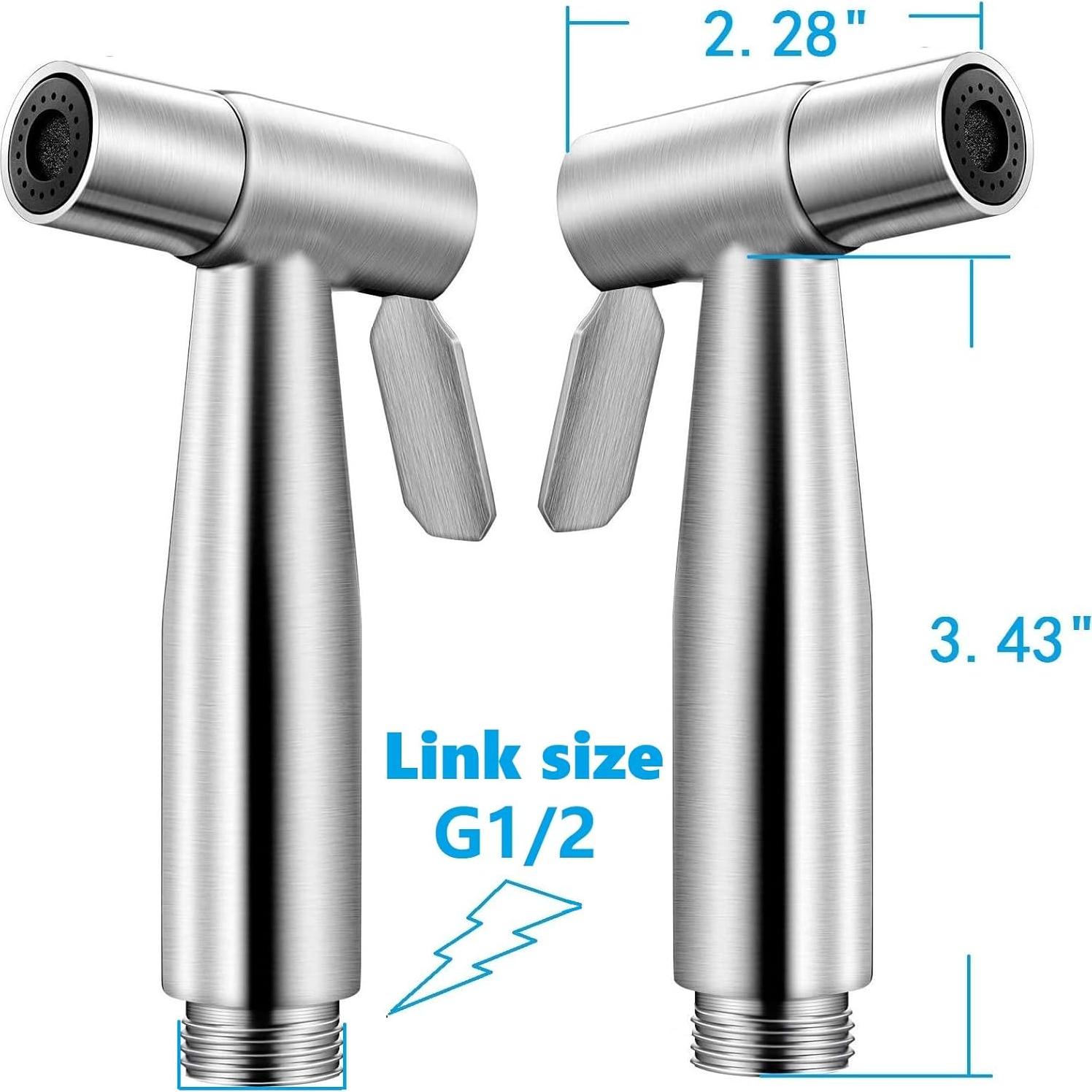 Rociador de Bidet de Mano Fat-Cattie Acero Inoxidable 11.94 cm