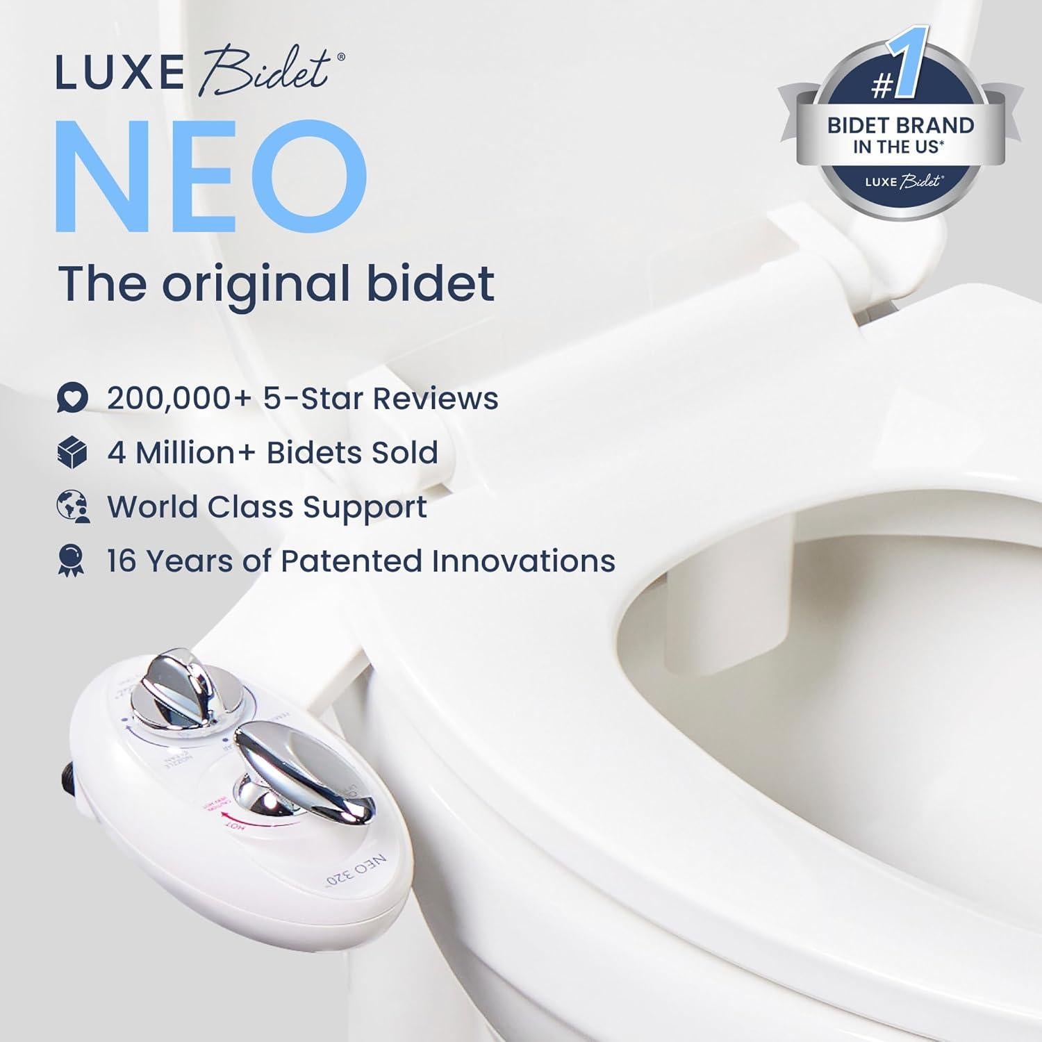 Bidet LUXE NEO 320 Doble Boquilla Agua Caliente Fría