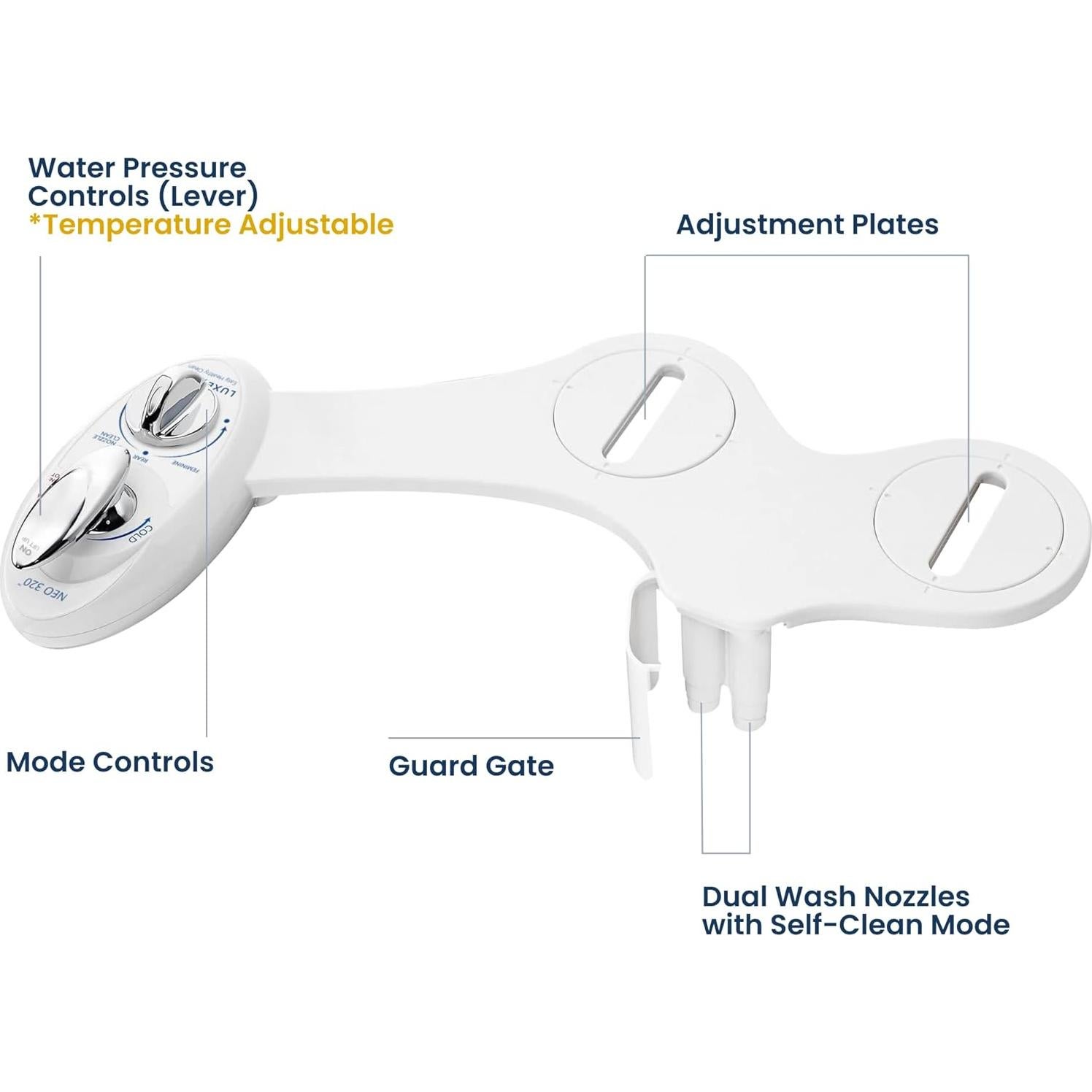 Bidet LUXE NEO 320 Doble Boquilla Agua Caliente Fría