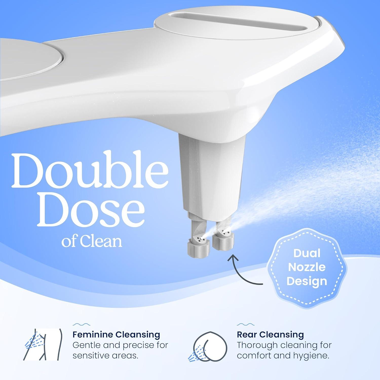 Accesorio de Bidet Upper Echelon con Boquilla Doble y Ajuste de Agua